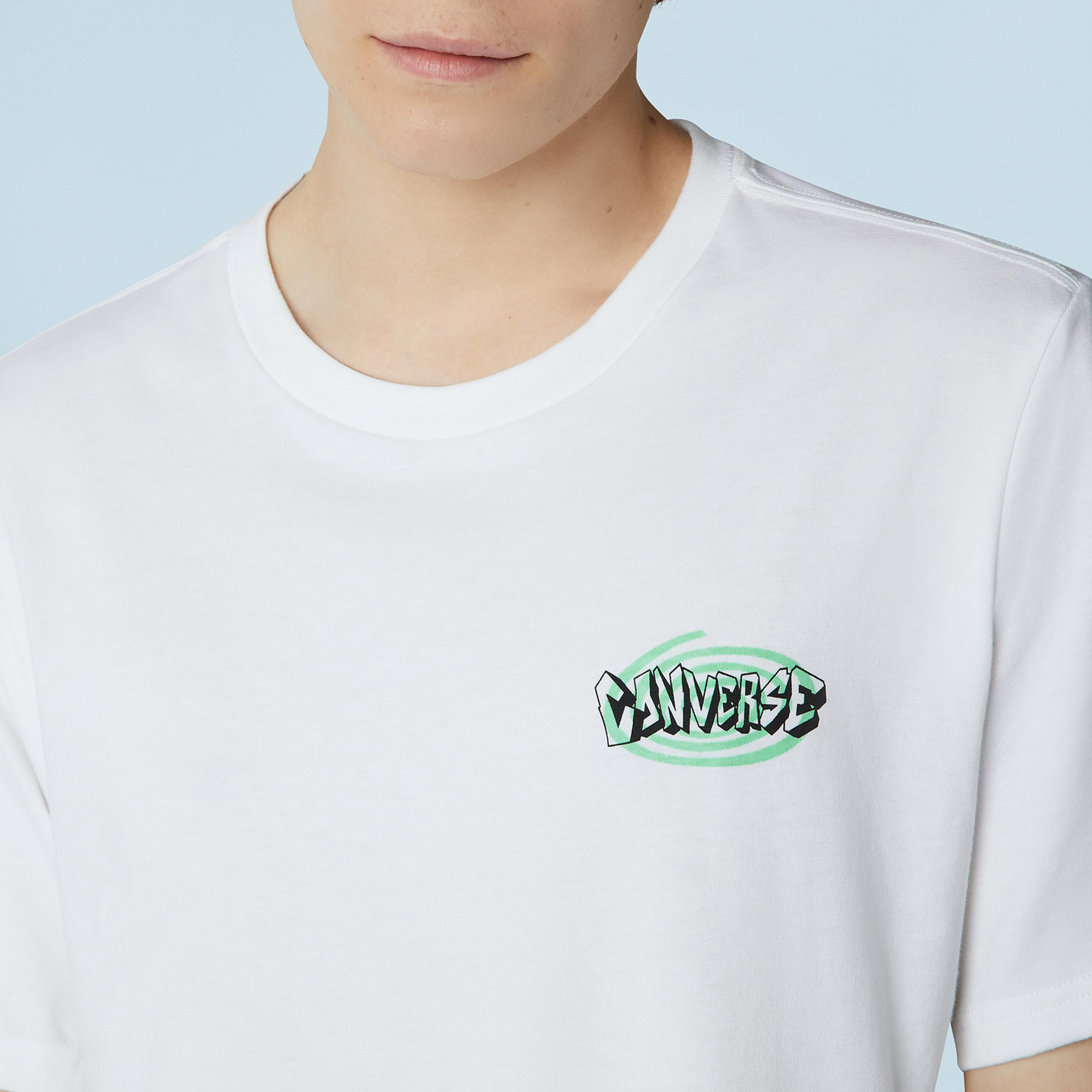 Converse Sticker Graphic Erkek Beyaz T-Shirt