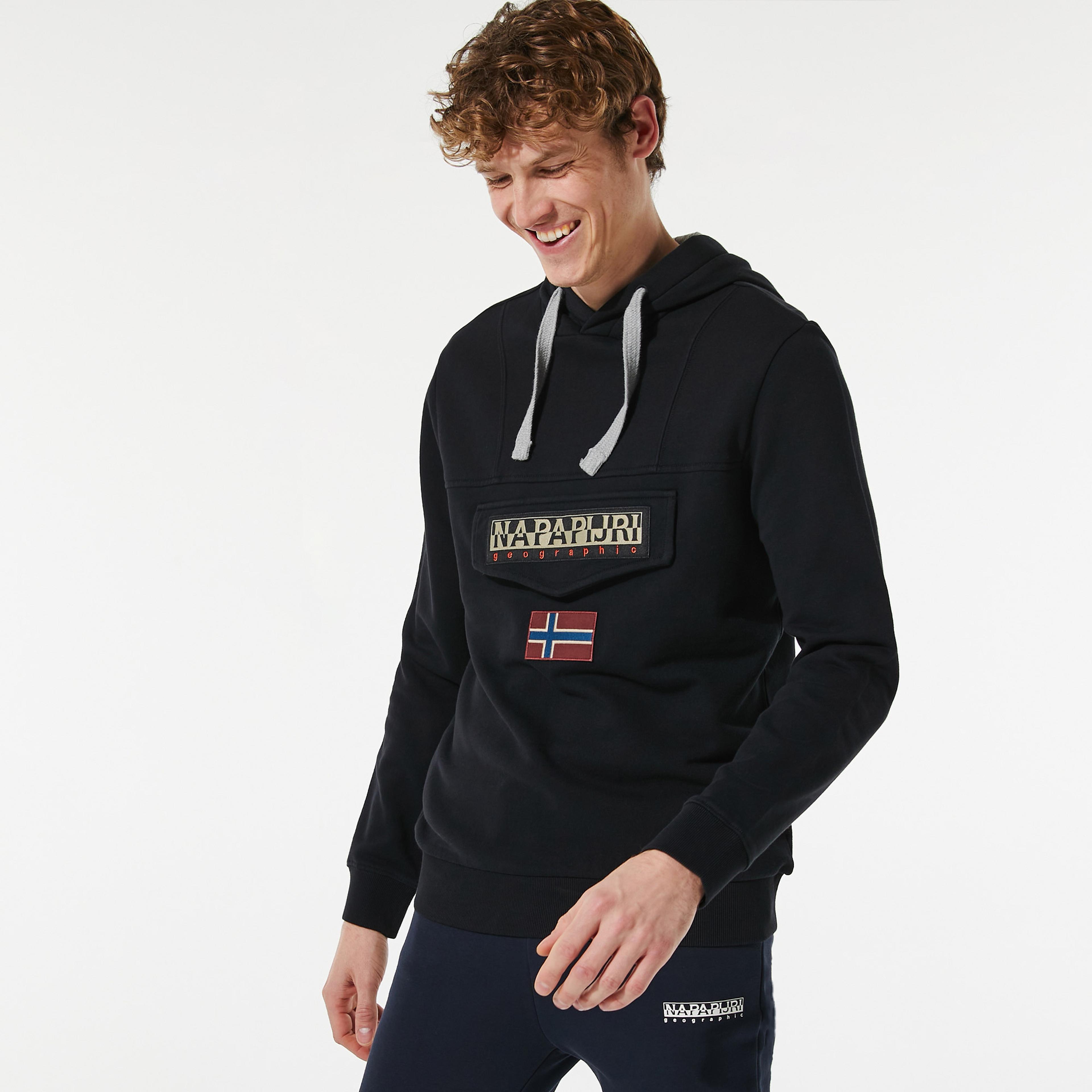 Napapijri Burgee Sum 4 Erkek Siyah Hoodie