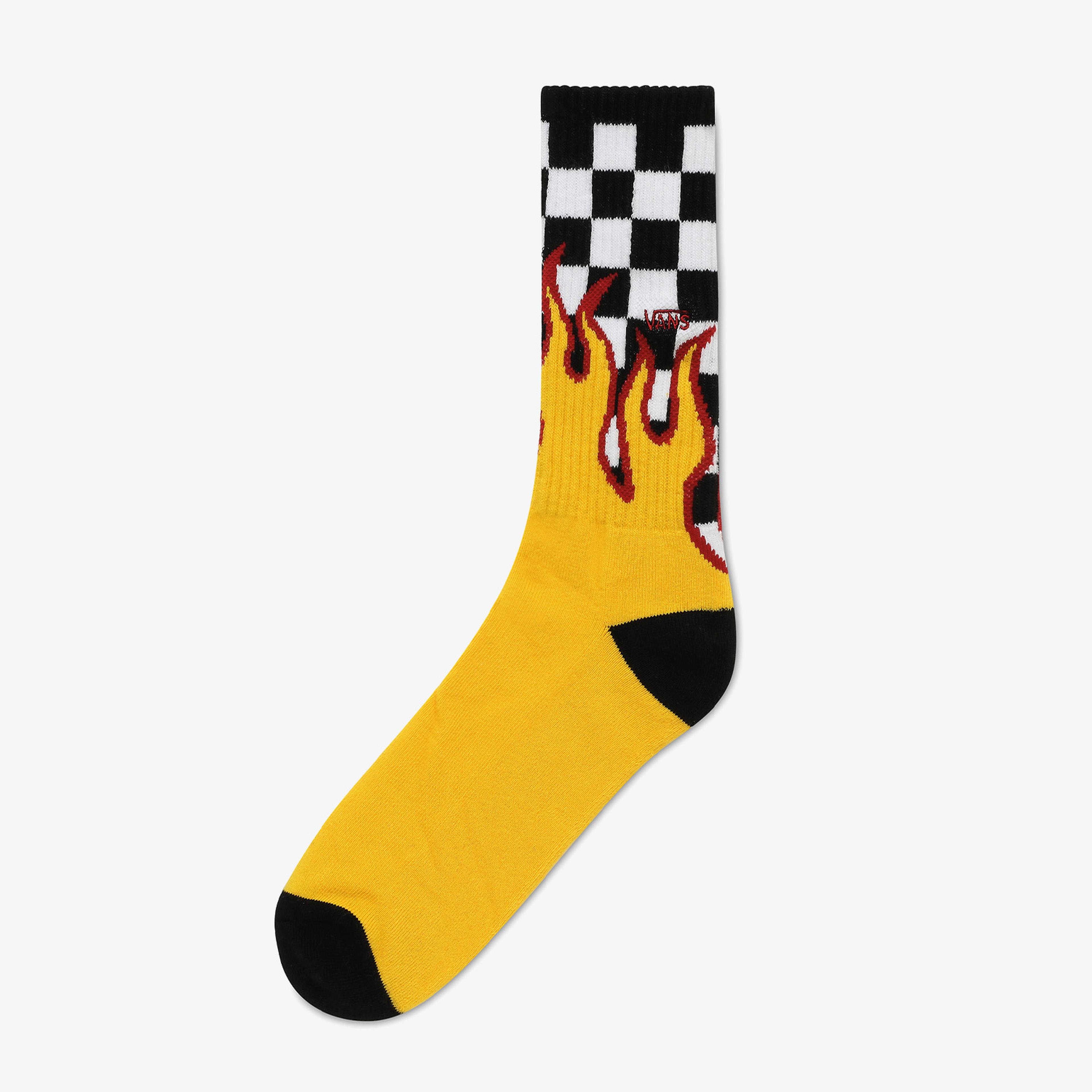 Vans Flame Check Crew Erkek Sarı Çorap