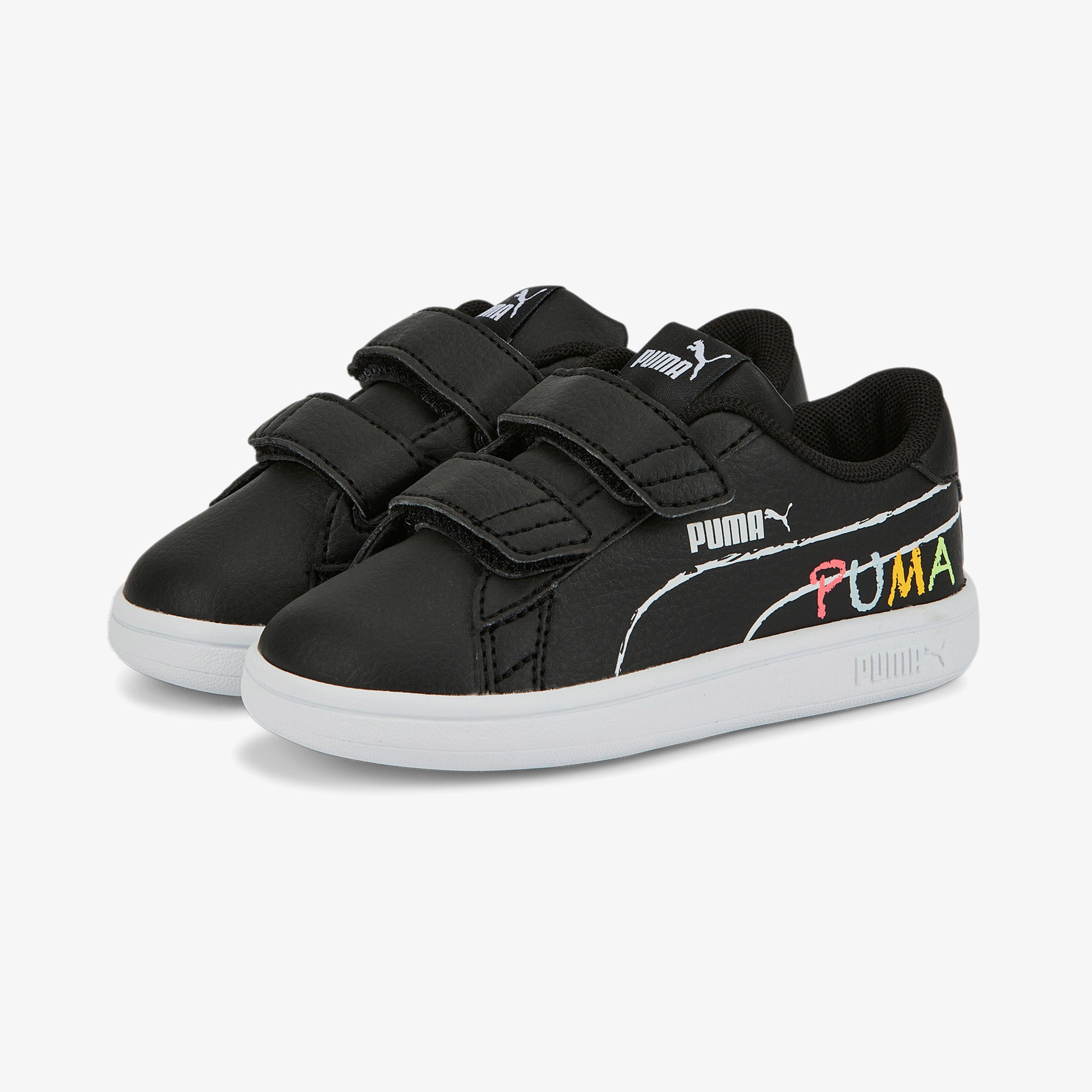 Puma Smash V2 Home School V Bebek Siyah Spor Ayakkabı