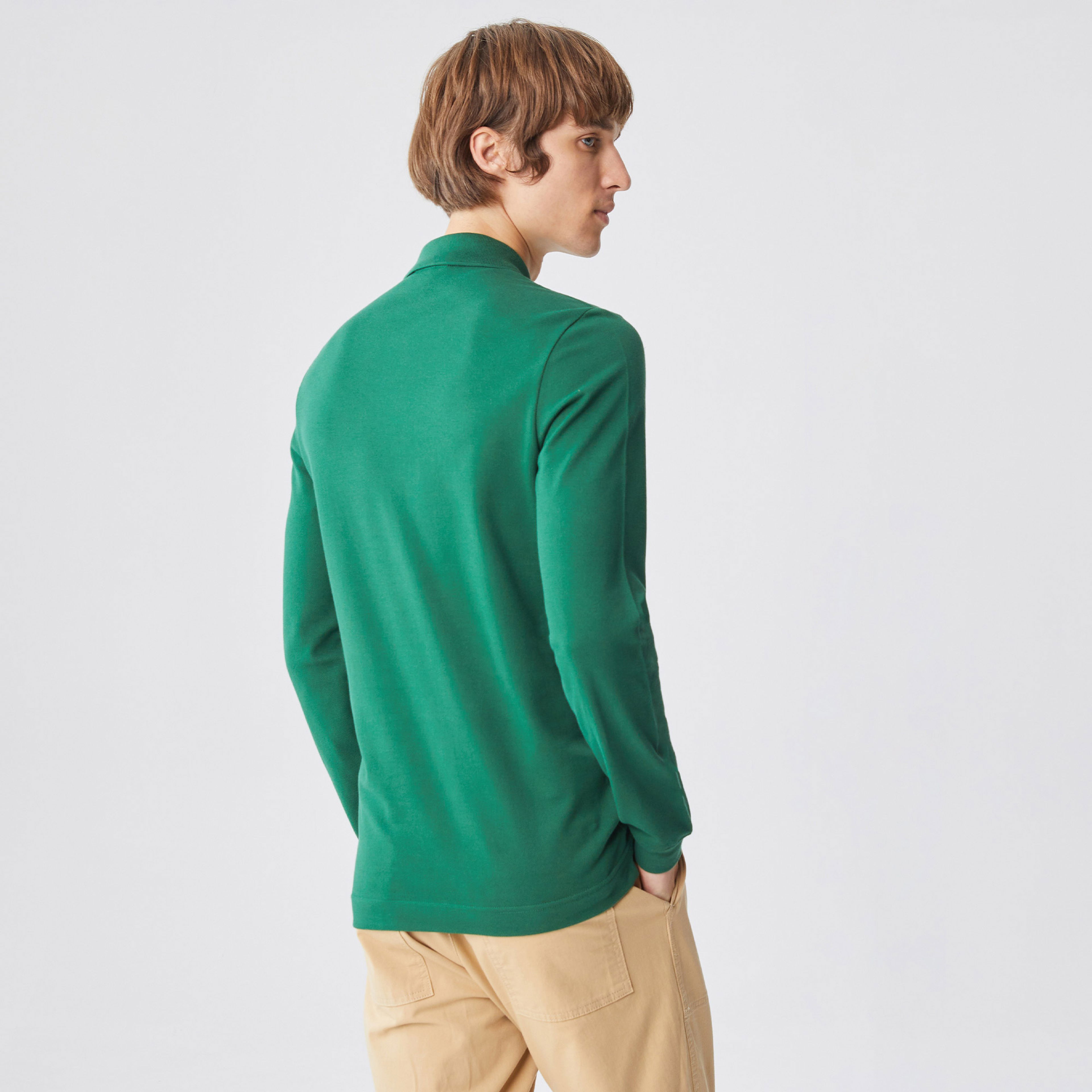 Lacoste Erkek Slim Fit Uzun Kollu Yeşil Polo