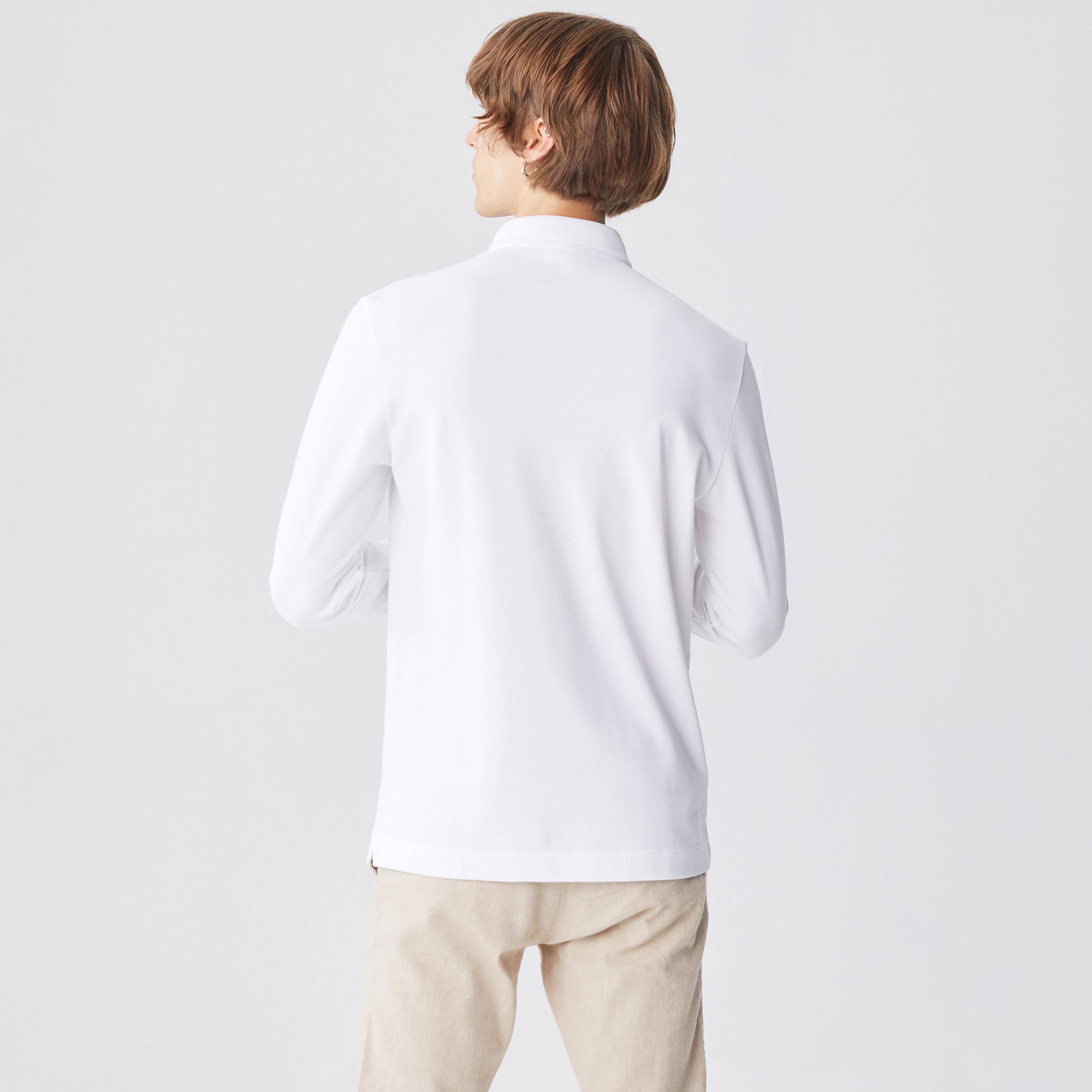 Lacoste Erkek Regular Fit Uzun Kollu Beyaz Paris Polo