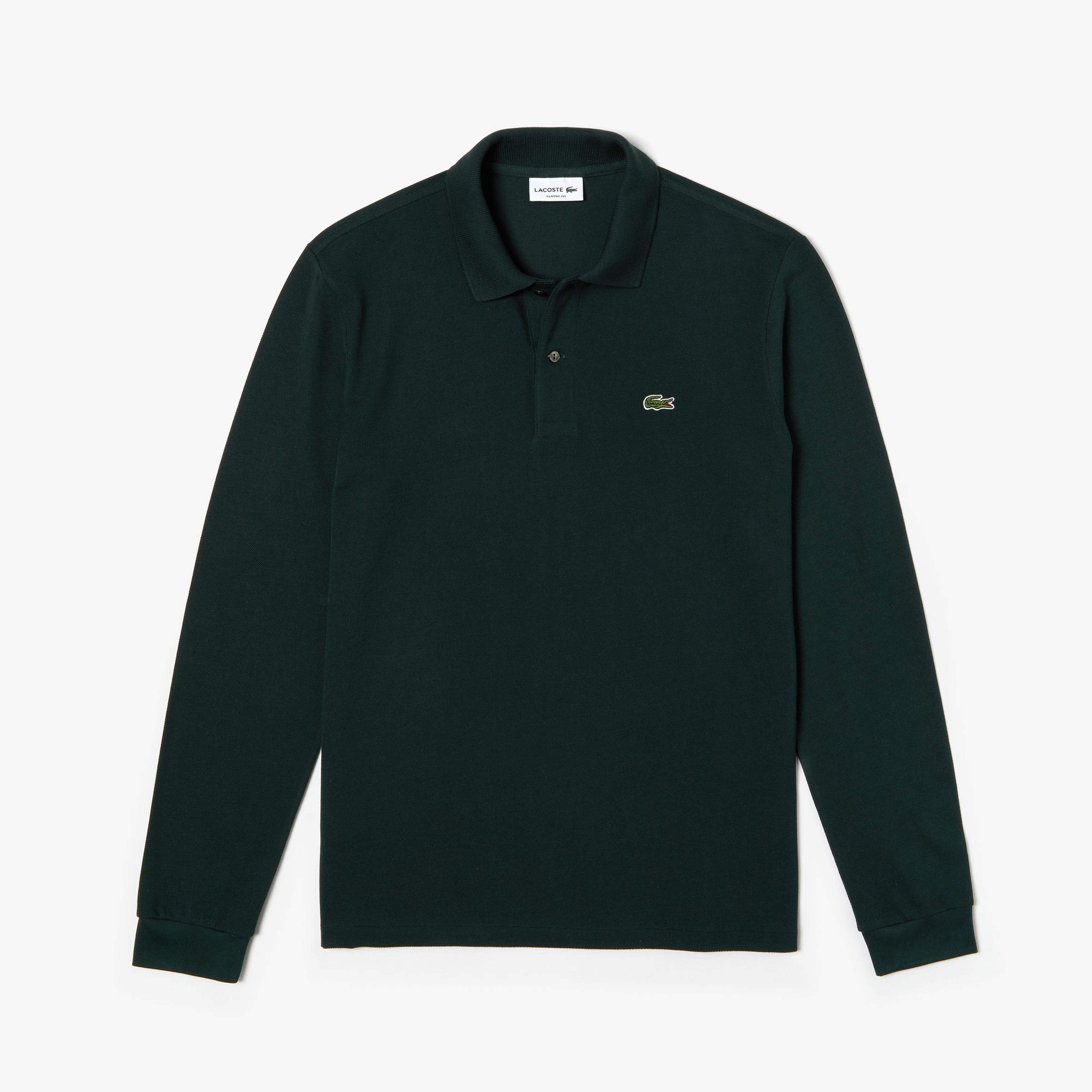 Lacoste L.12.12 Erkek Classic Fit Uzun Kollu Koyu Yeşil Polo