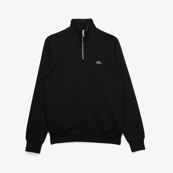Lacoste Erkek Classic Fit Fermuarlı Siyah Sweatshirt_2