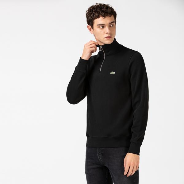 Lacoste Erkek Classic Fit Fermuarlı Siyah Sweatshirt_3