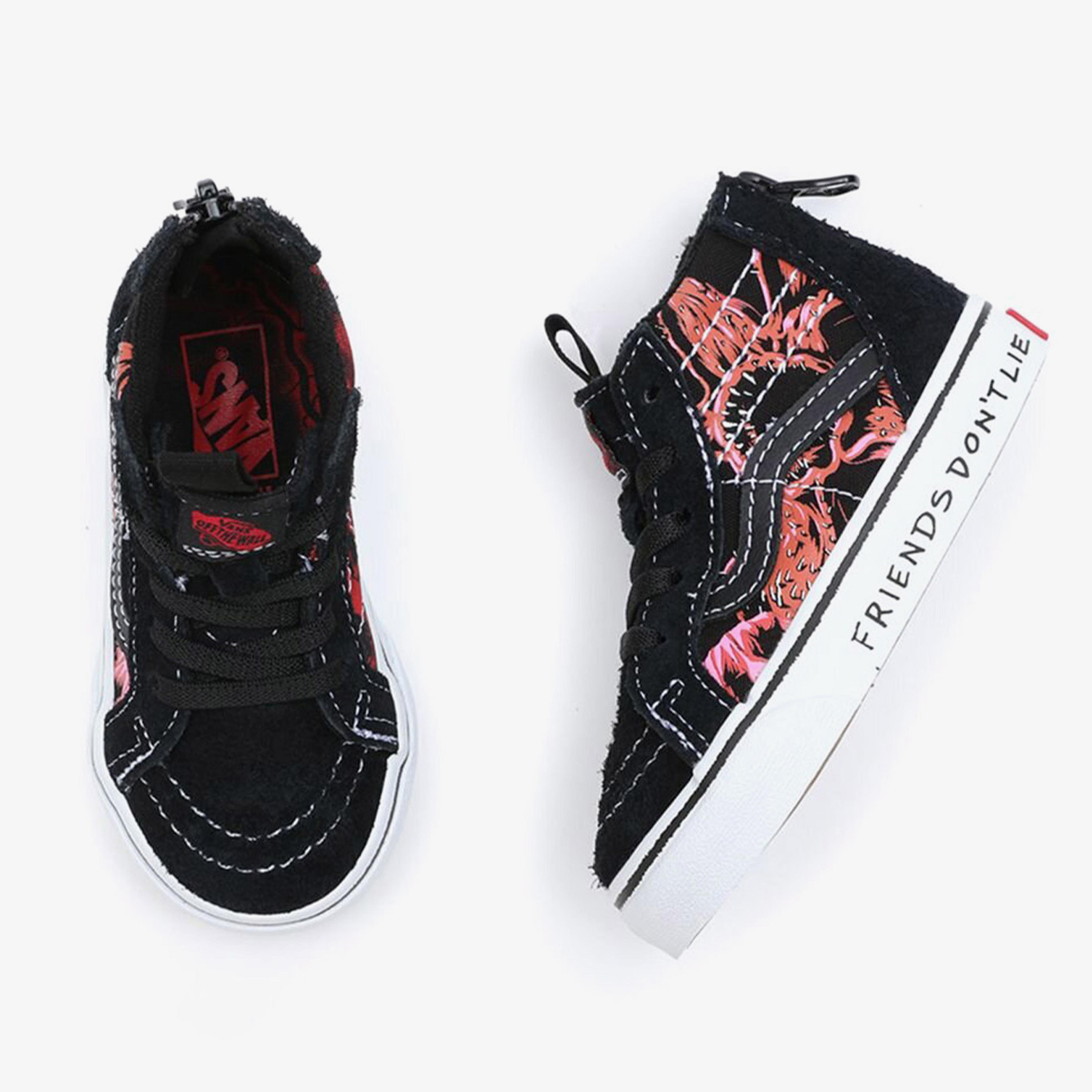Vans x Stranger Things Td Sk8-Hi Zip Bebek Siyah Sneaker