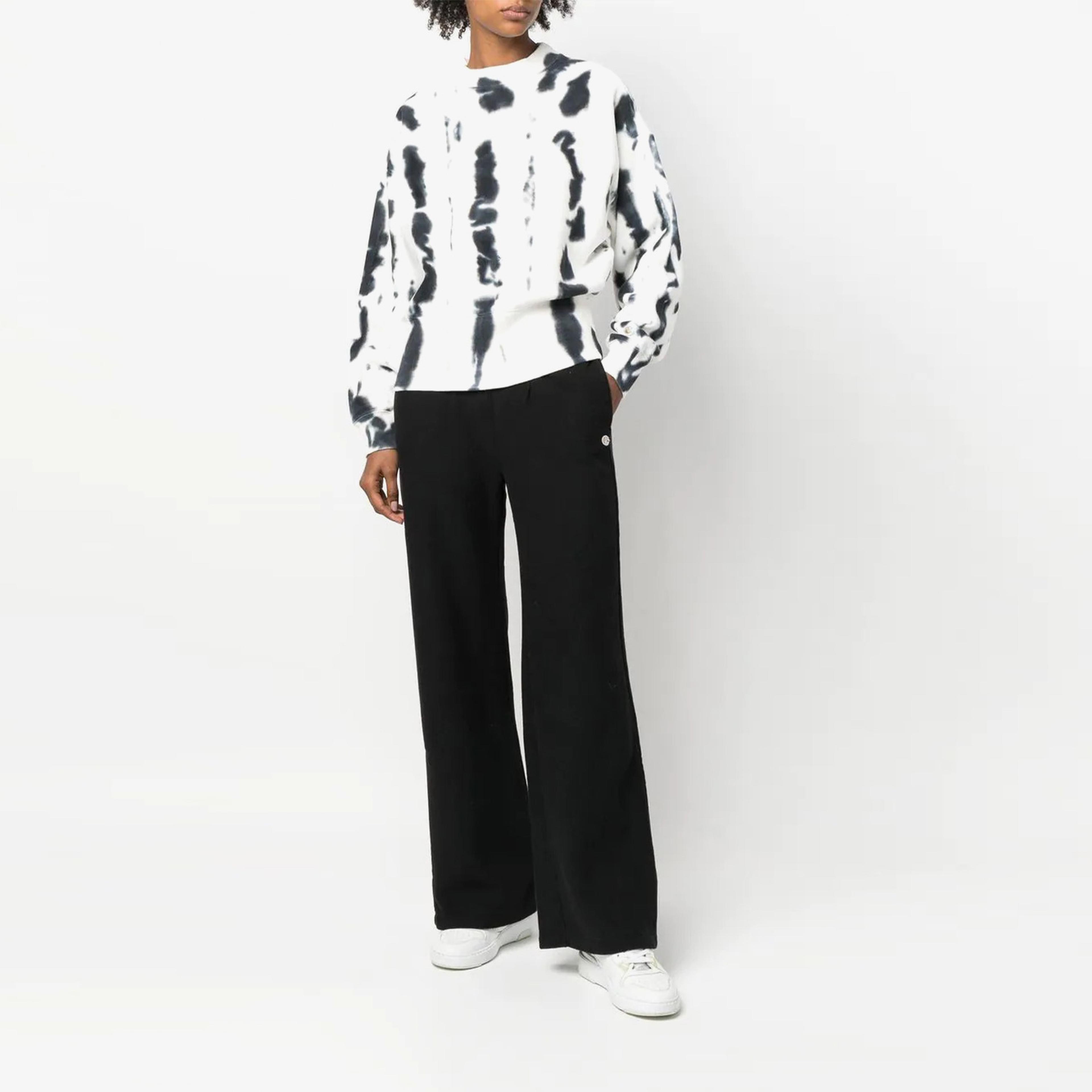 Champion Minimal Tailored Tie-Dye Kadın Beyaz Sweatshirt