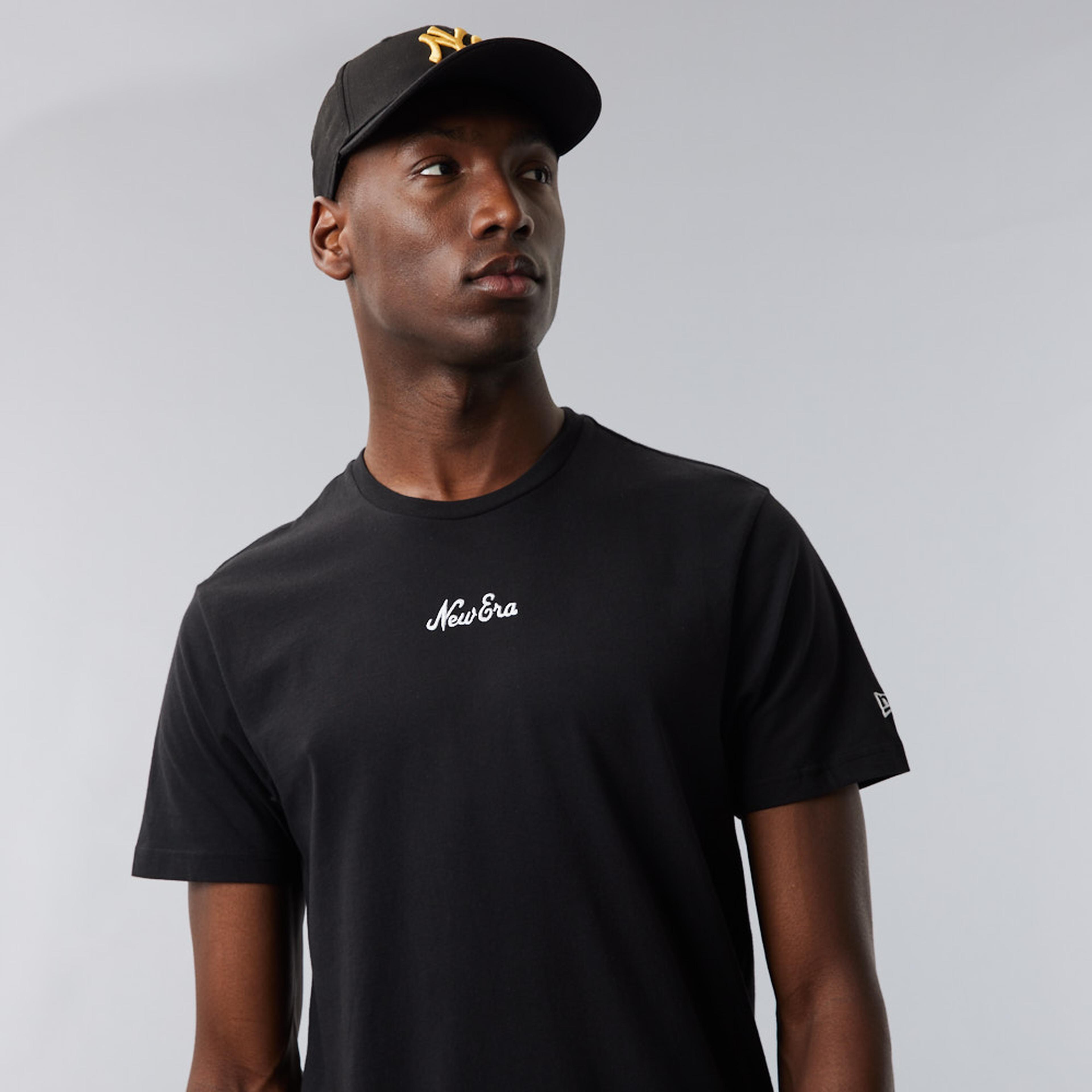 New Era Ne Essential Script Erkek Siyah T-Shirt