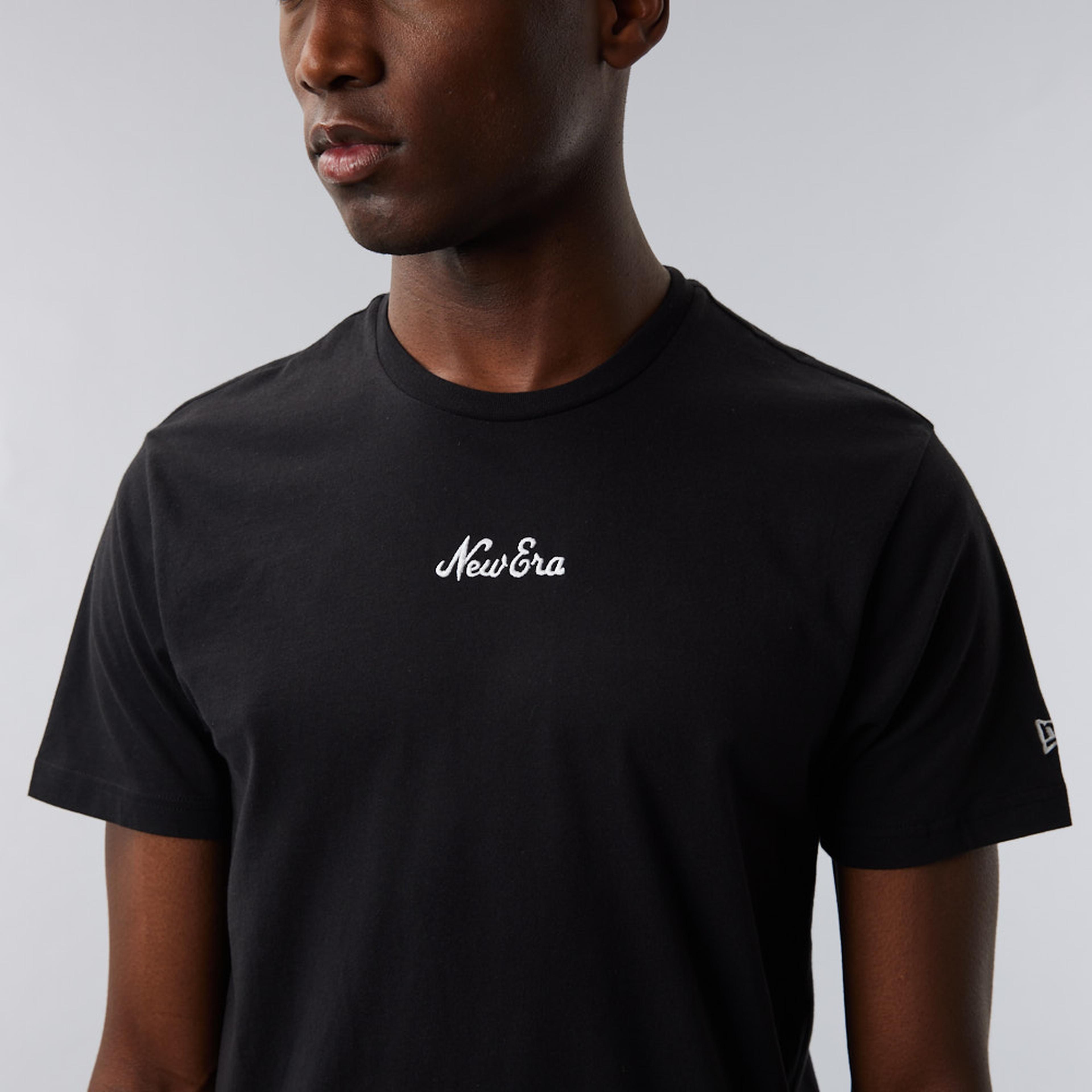 New Era Ne Essential Script Erkek Siyah T-Shirt