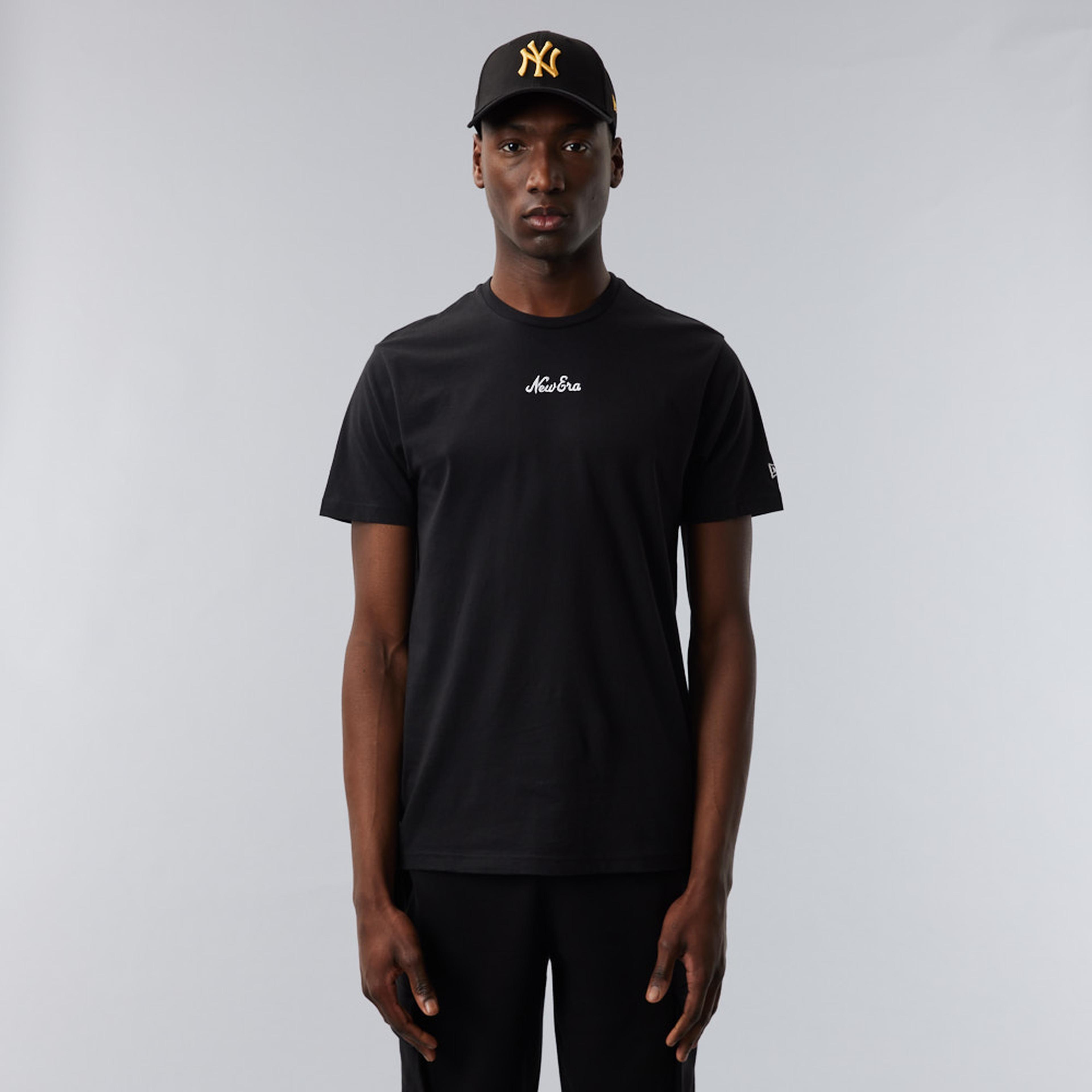New Era Ne Essential Script Erkek Siyah T-Shirt