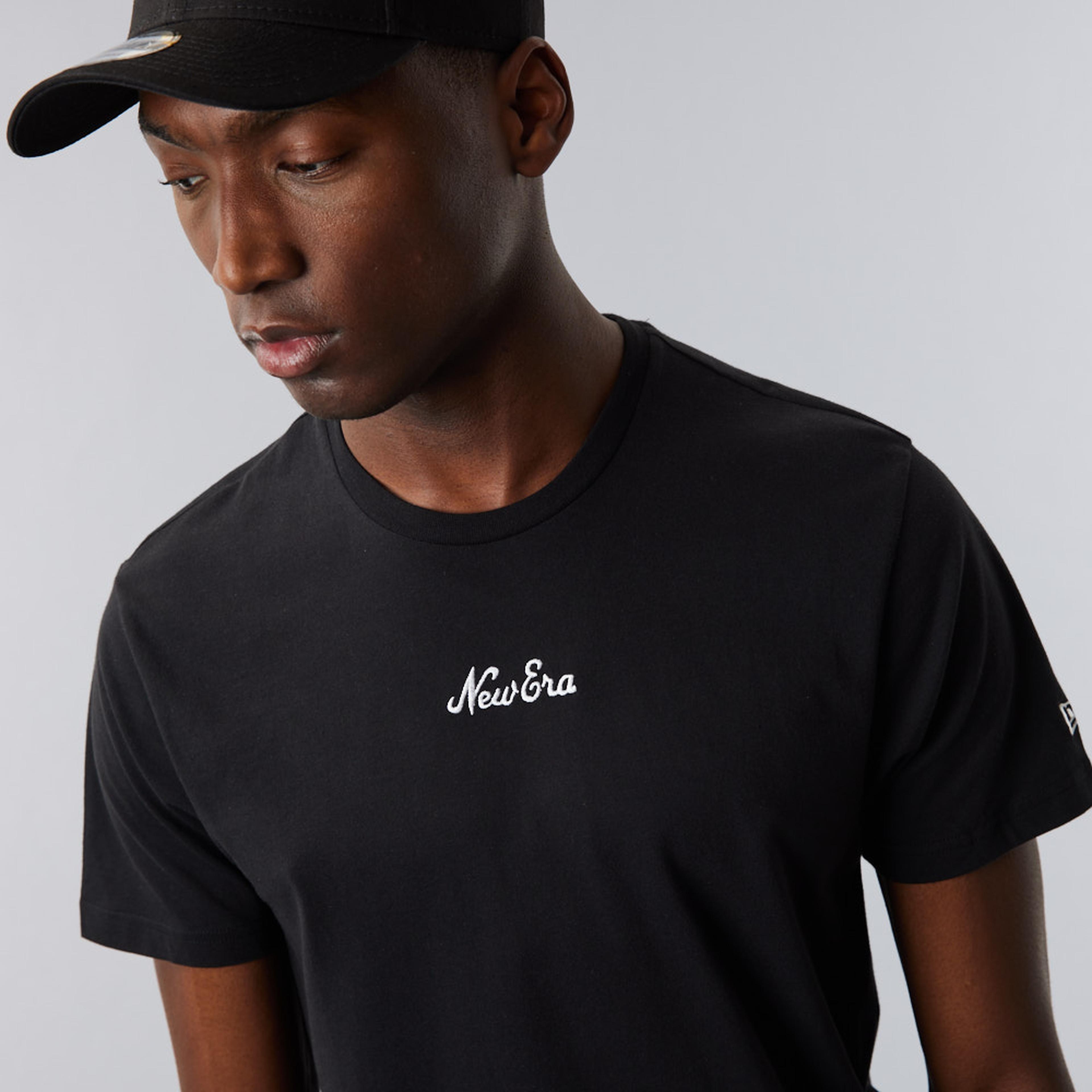 New Era Ne Essential Script Erkek Siyah T-Shirt