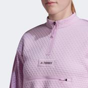 adidas Terrex Hike 1/2 Zip Fleece Kadın Lila Sweatshirt