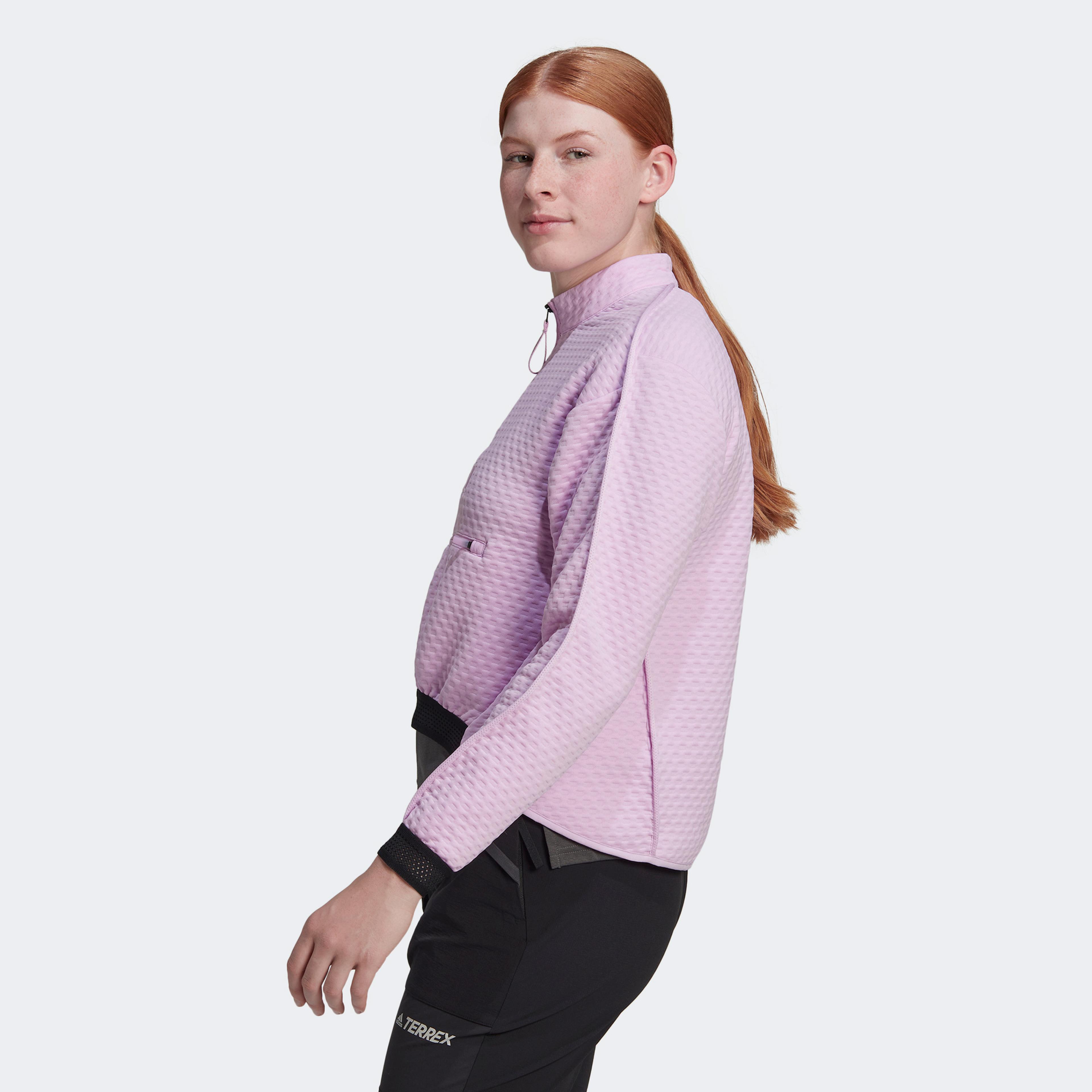 adidas Terrex Hike 1/2 Zip Fleece Kadın Lila Sweatshirt
