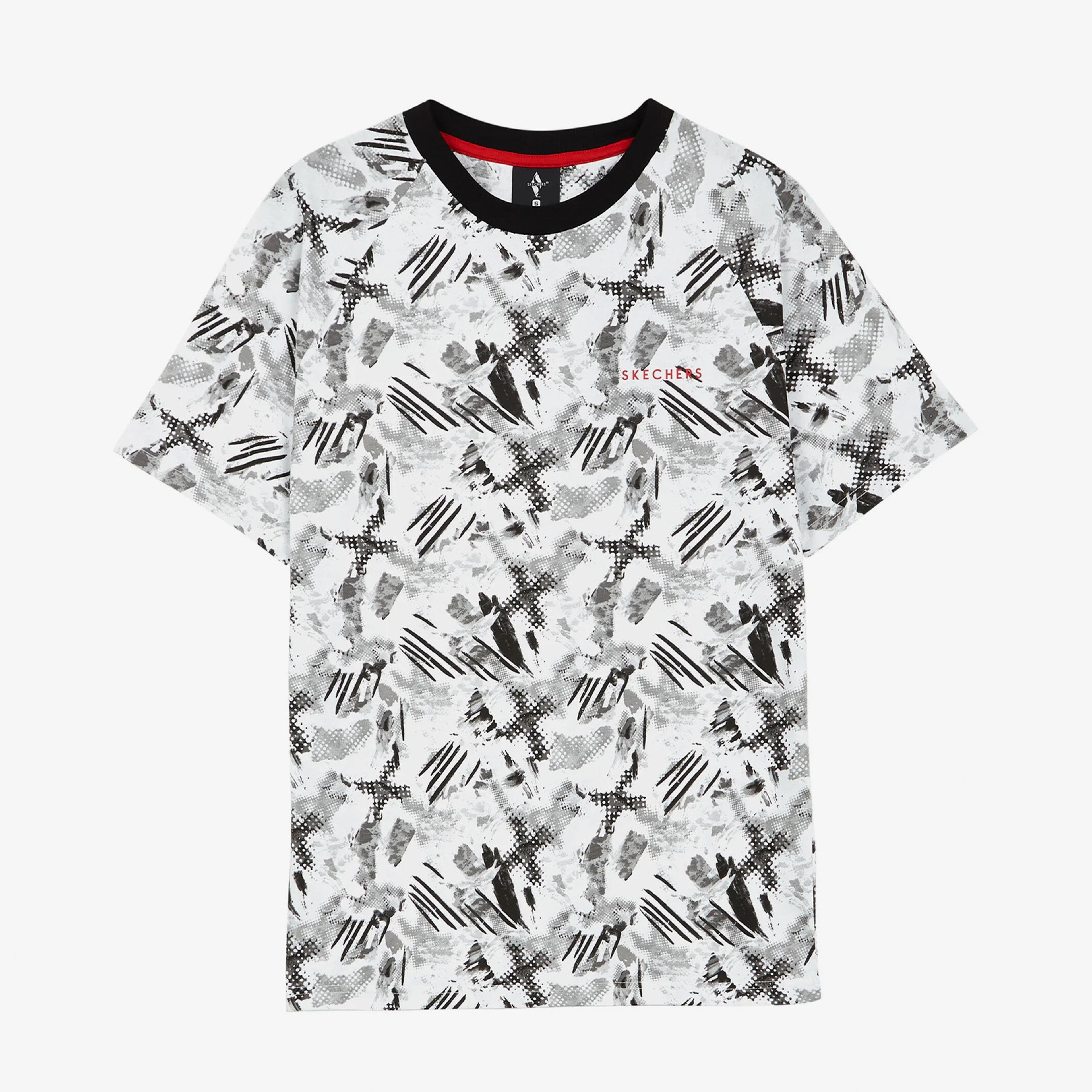 Skechers Capsule Coll Printed Neck Erkek Krem T-Shirt