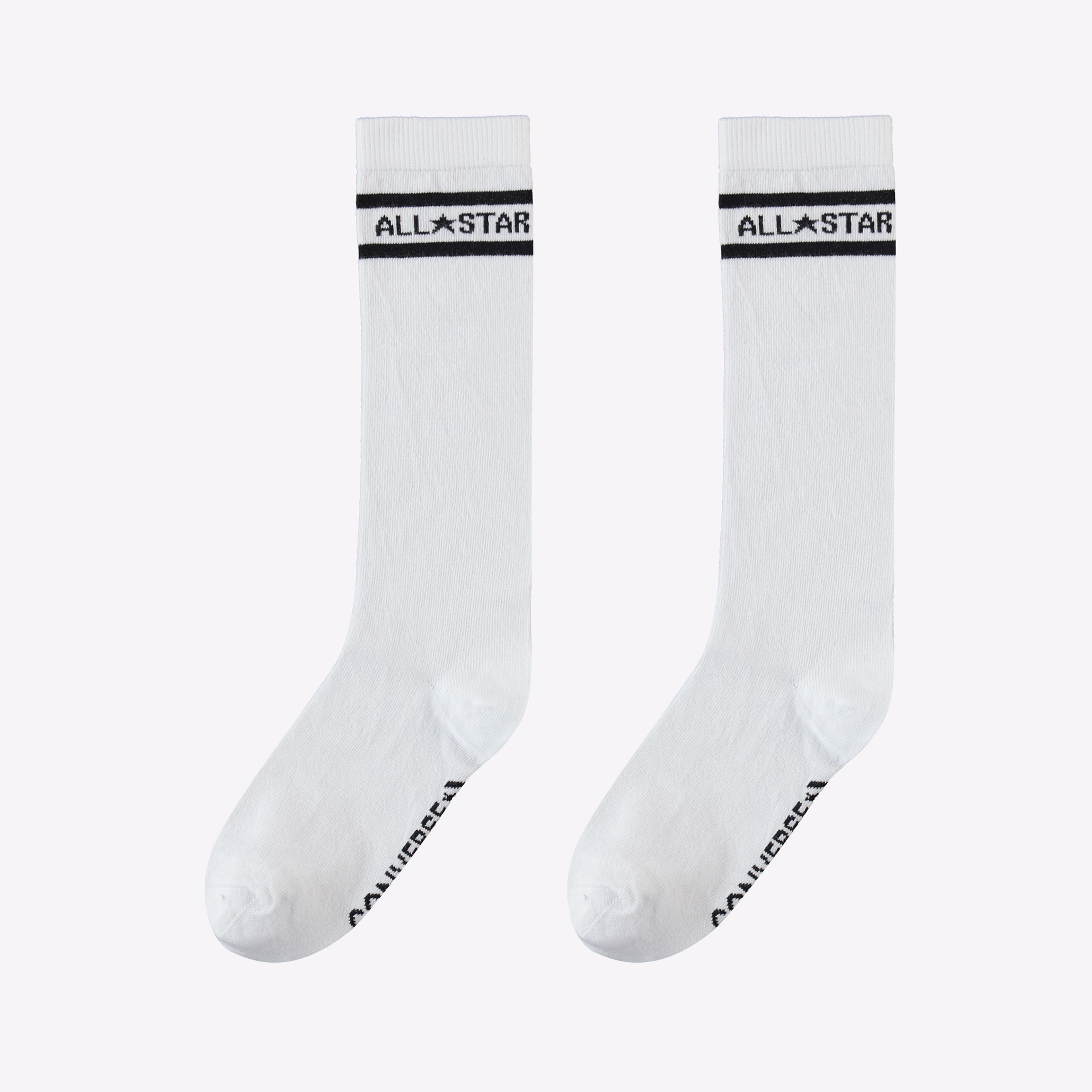 Converse All Star Double Stripe Crew 2'li Unisex Beyaz Çorap