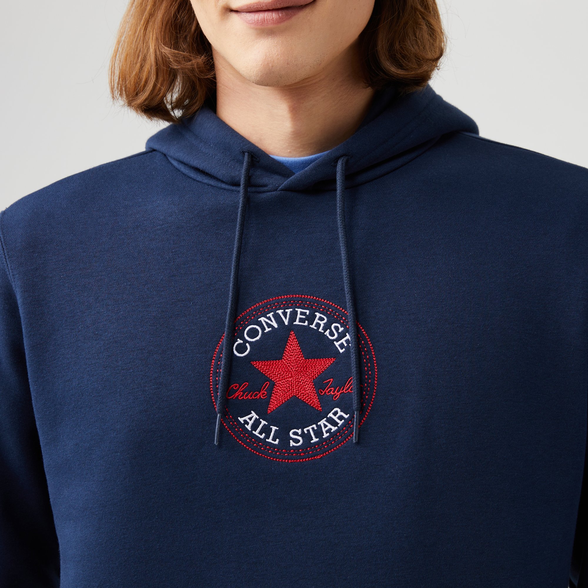 Kadin Sweatshirt | Chuck Unisex Sweatshirt Converse SuperStep Go-To 4595015 Taylor Patch Lacivert