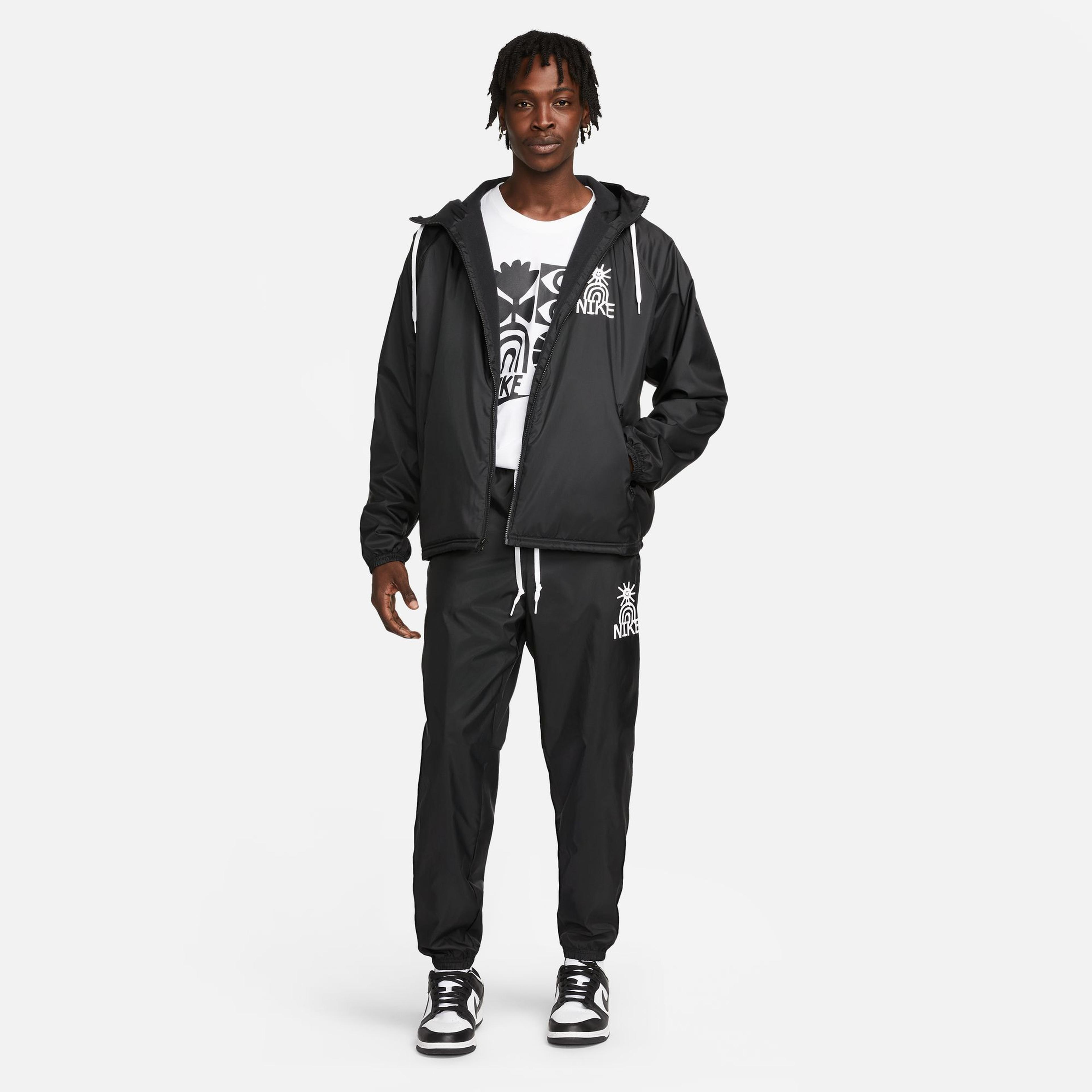 Nike Sportswear Astarlı Erkek Siyah Eşofman Üstü