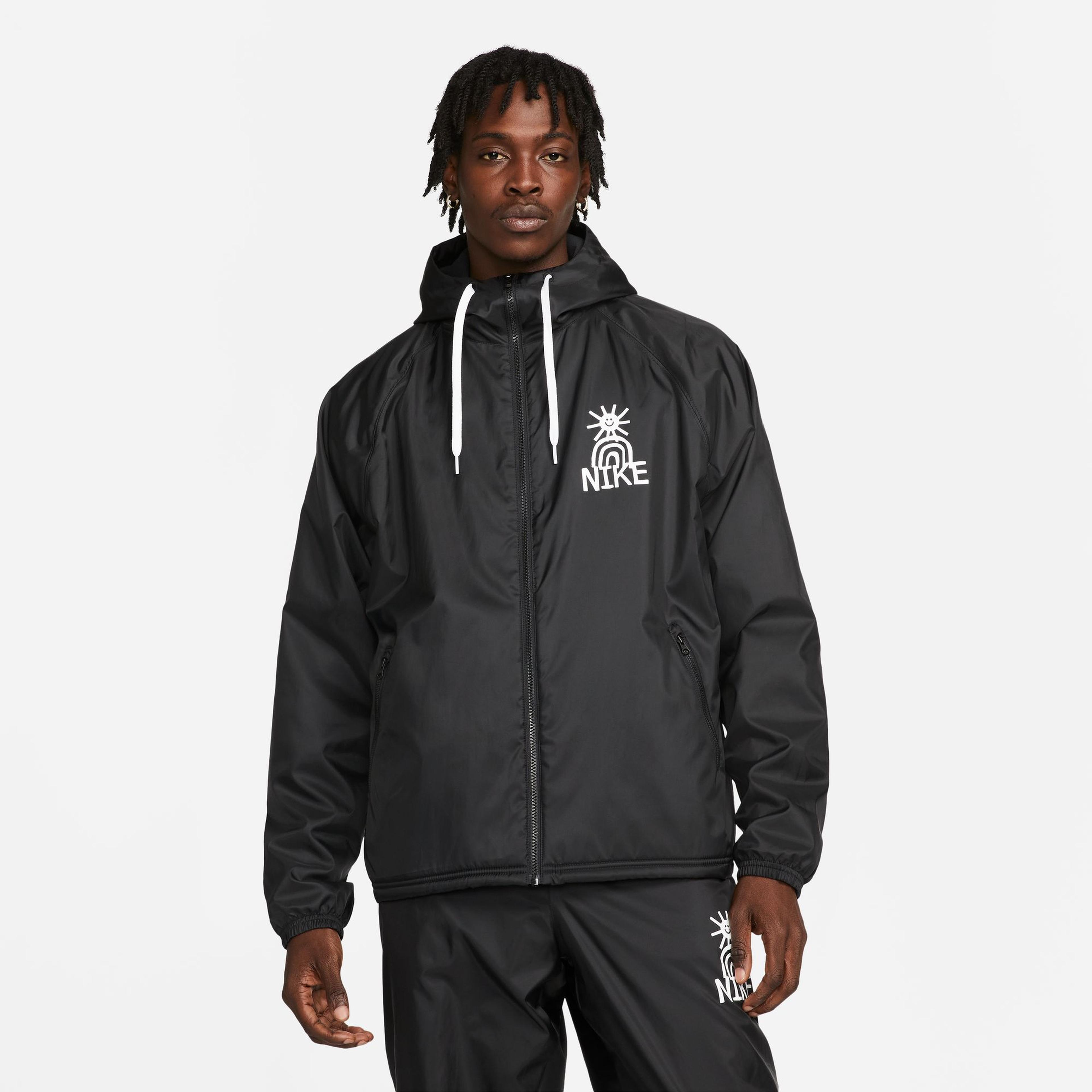 Nike Sportswear Astarlı Erkek Siyah Eşofman Üstü