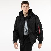 Alpha Industries MA-1 Hooded Rib Flight  Erkek Siyah Ceket