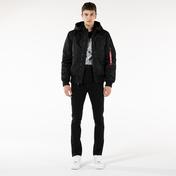 Alpha Industries MA-1 Hooded Rib Flight  Erkek Siyah Ceket