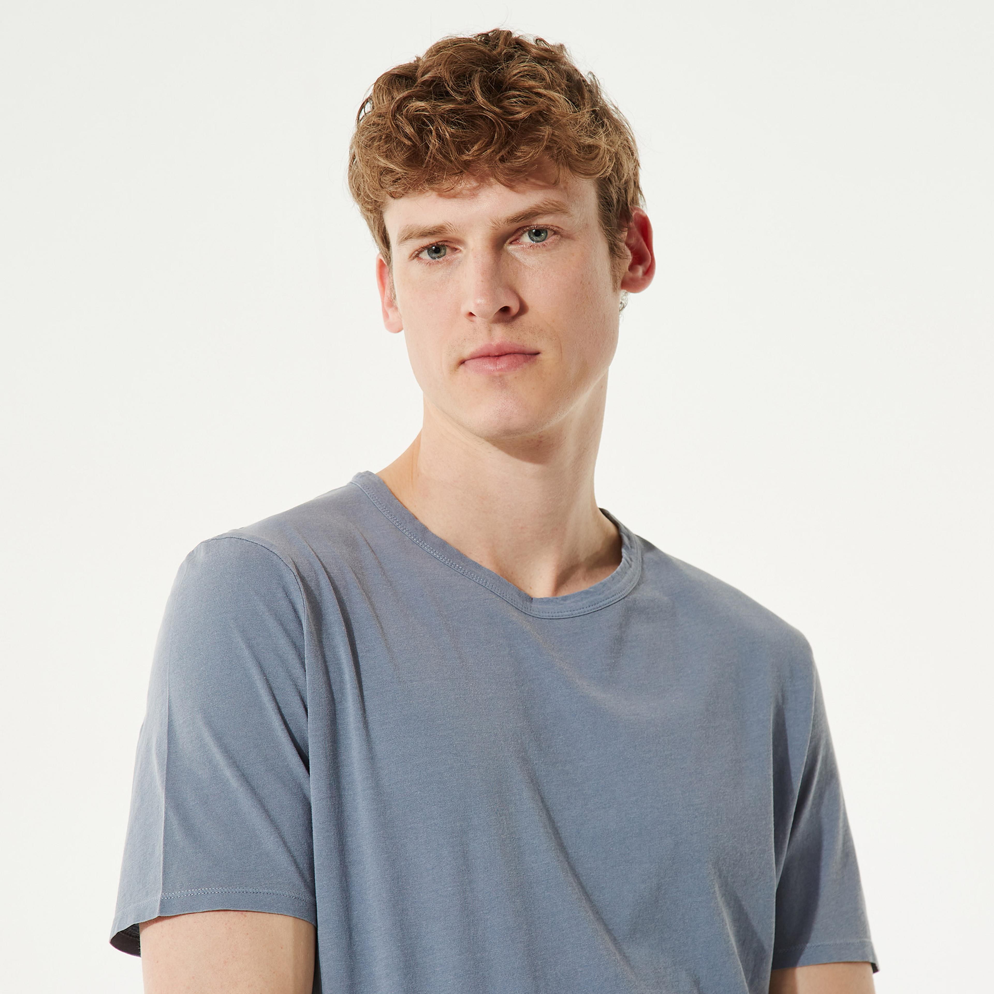 American Vintage Erkek Mavi T-Shirt