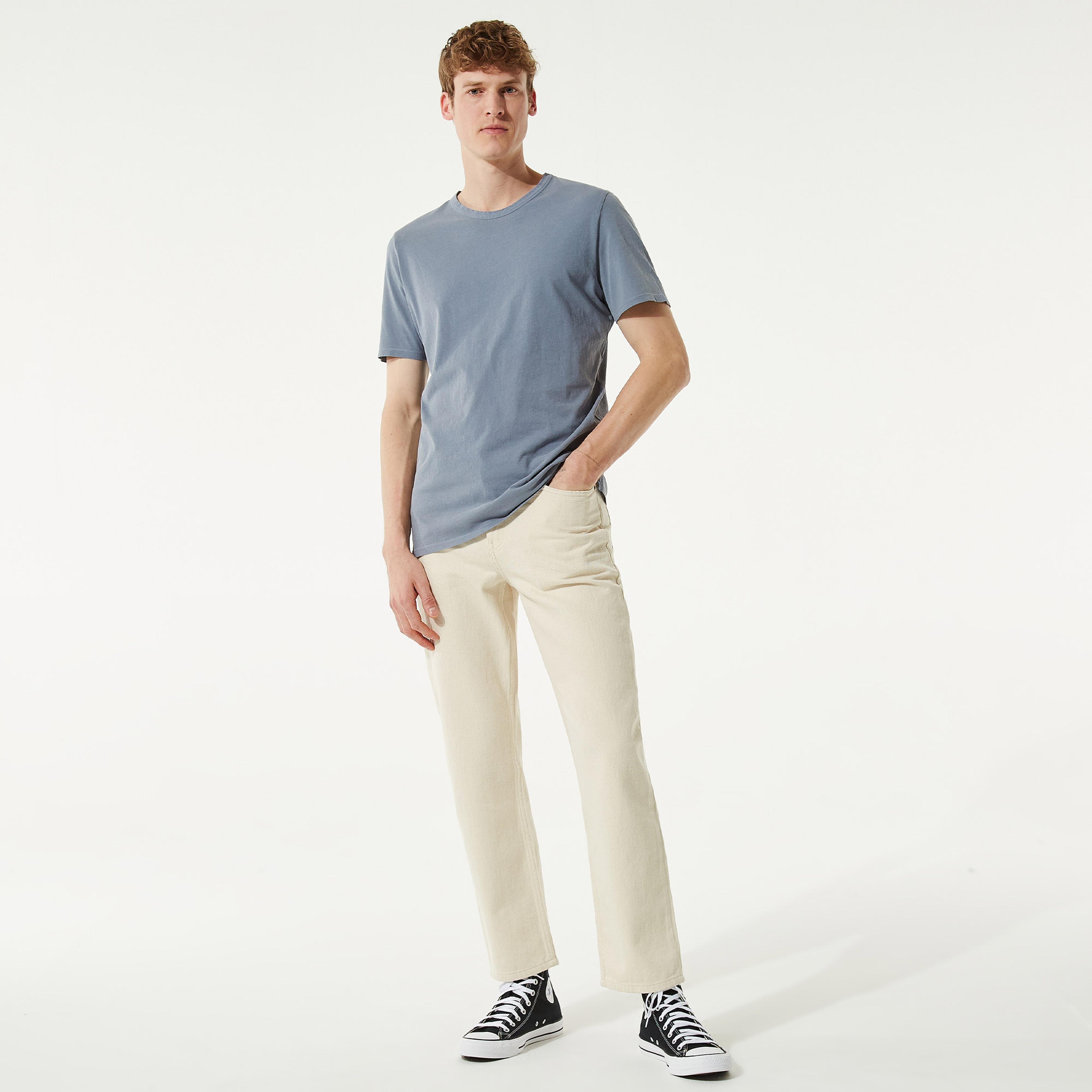 American Vintage Erkek Mavi T-Shirt