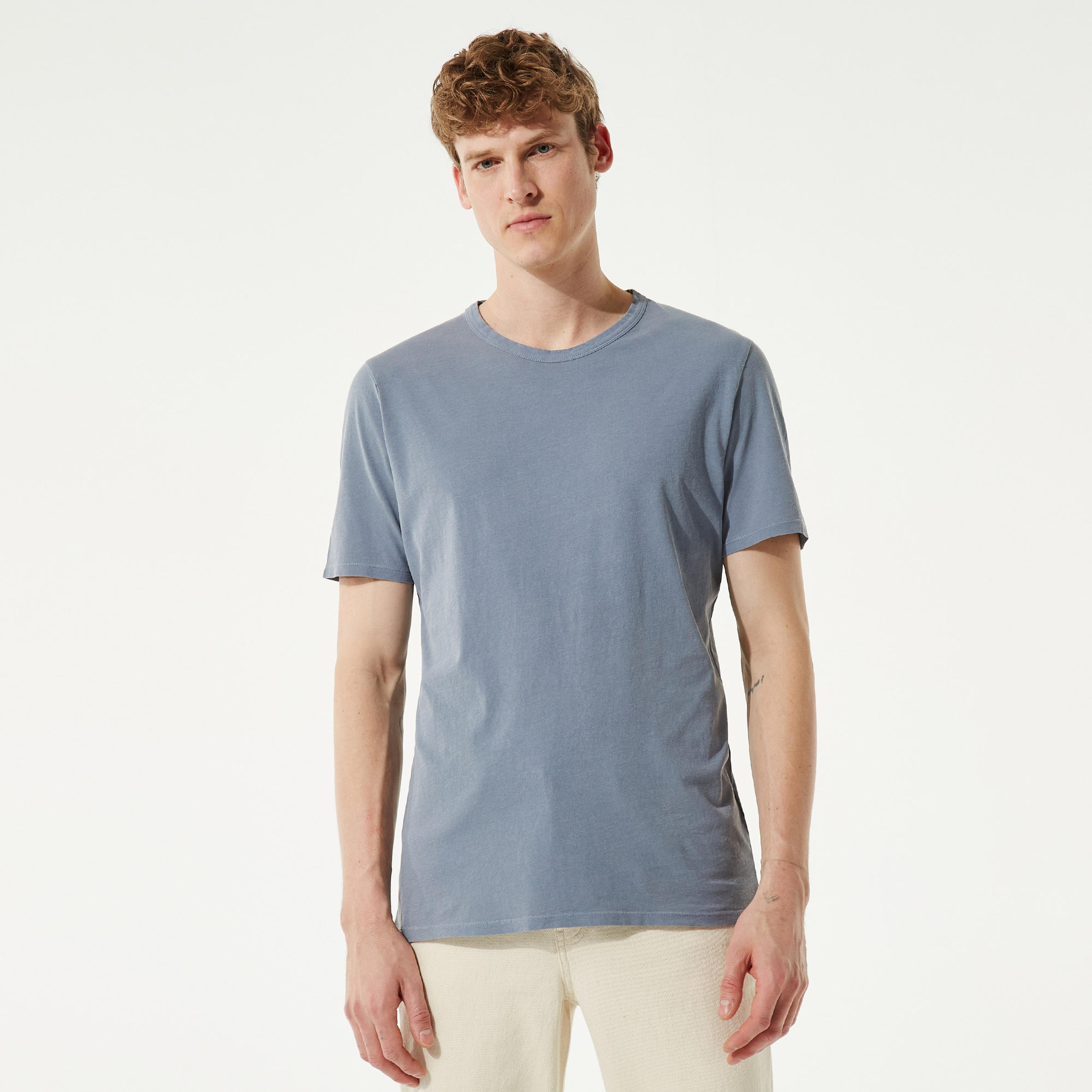 American Vintage Erkek Mavi T-Shirt
