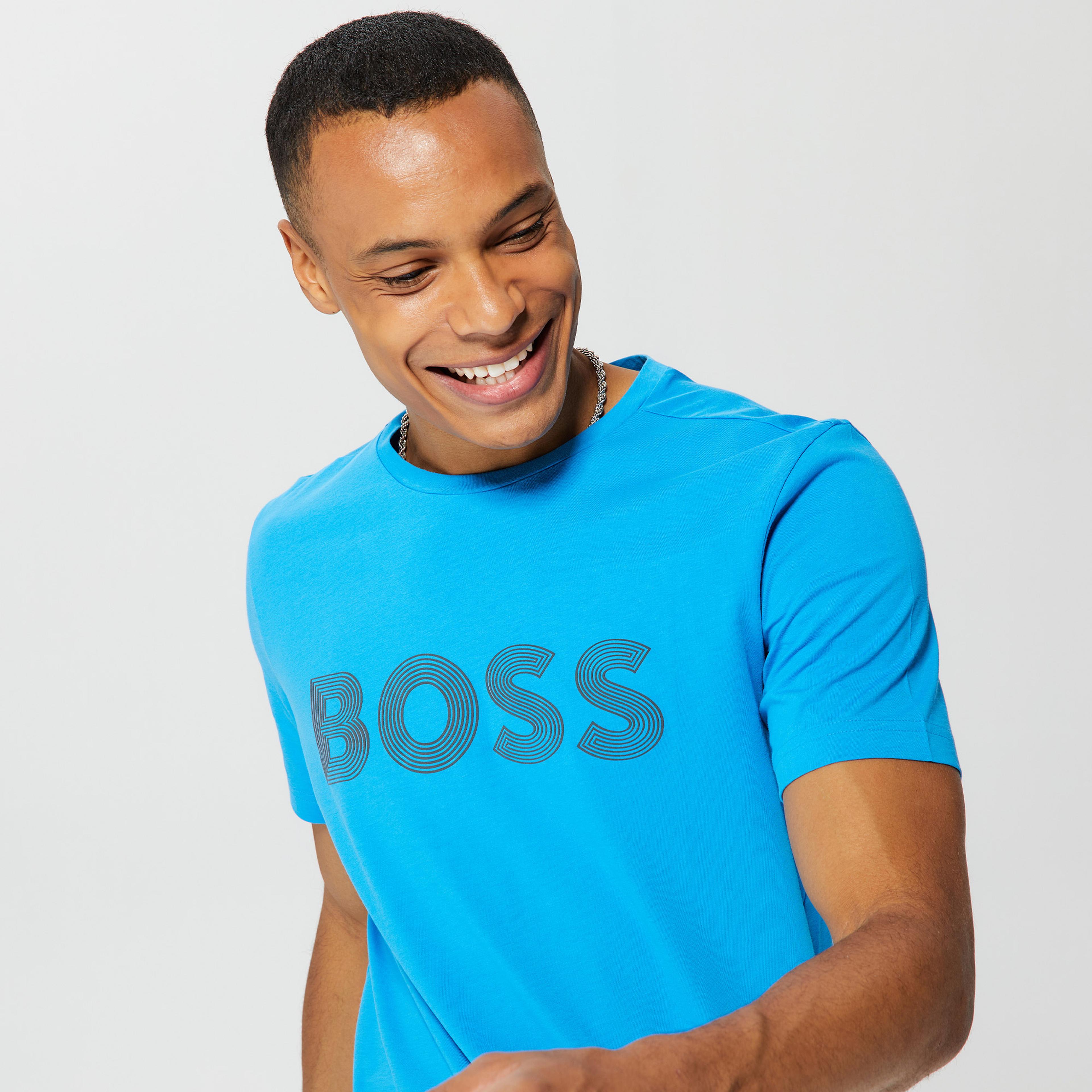 Boss Tee 6 Erkek Mavi T-Shirt