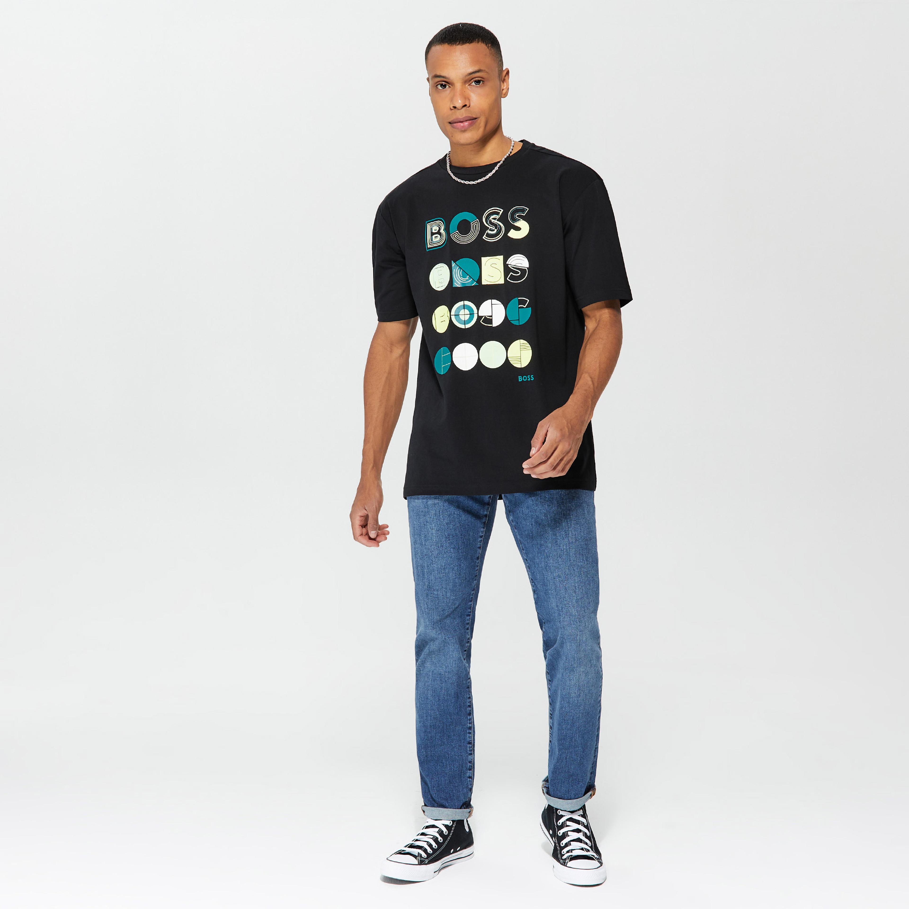Boss Tee 3 Erkek Siyah T-Shirt
