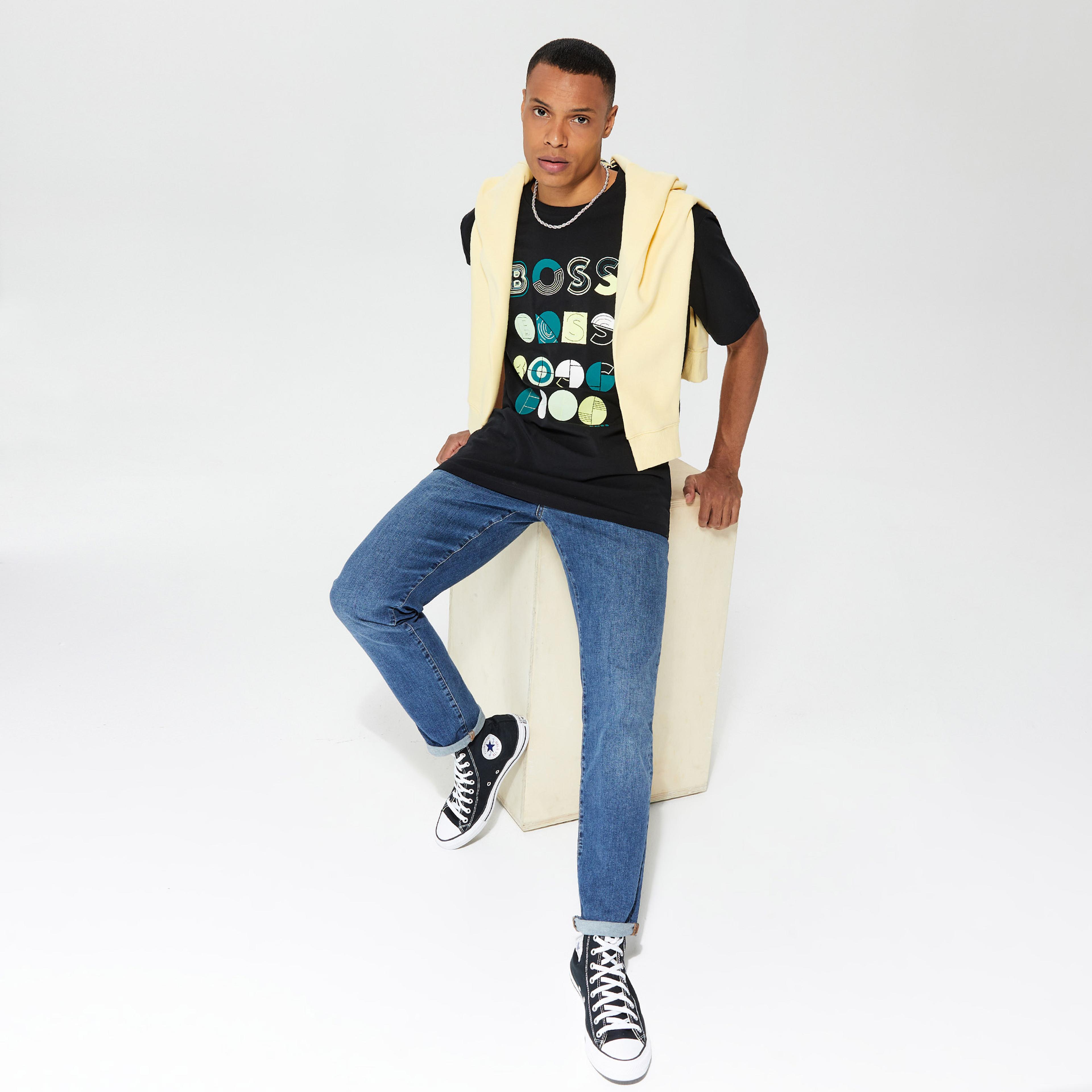 Boss Tee 3 Erkek Siyah T-Shirt
