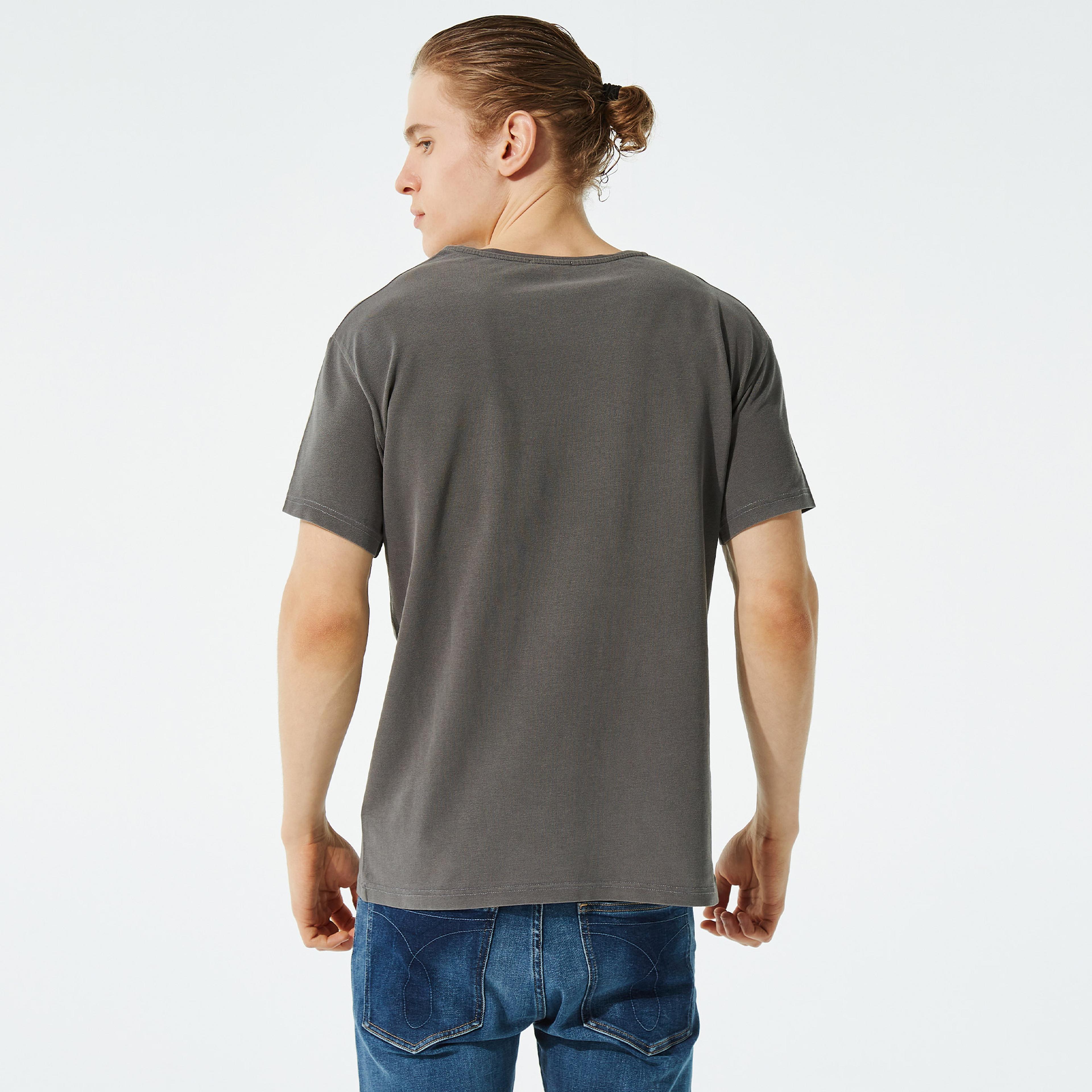American Vintage Pyrastate Erkek Gri T-Shirt