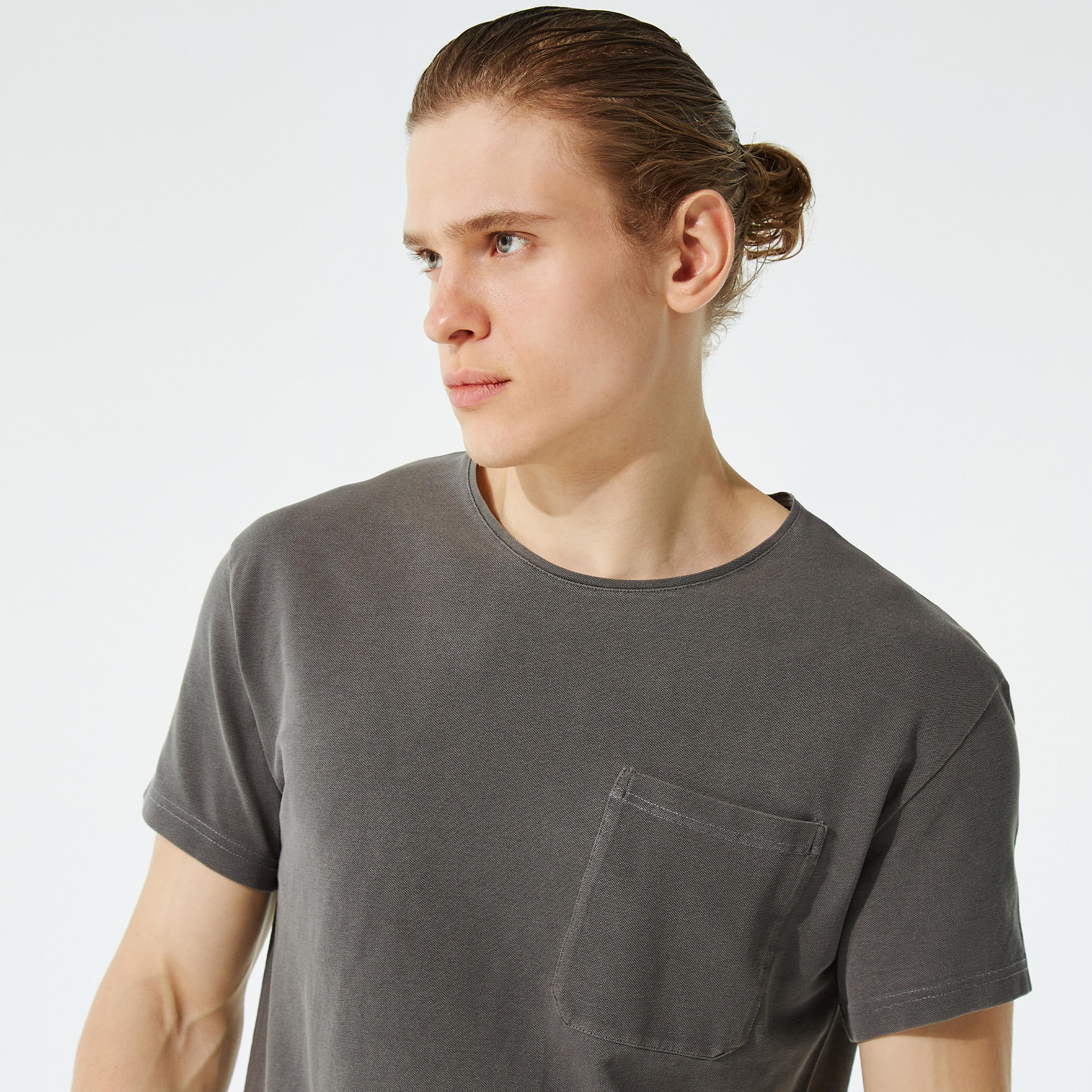 American Vintage Pyrastate Erkek Gri T-Shirt