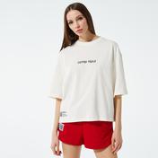 Common People Oversize Unisex Beyaz Crop T-Shirt