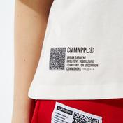 Common People Oversize Unisex Beyaz Crop T-Shirt