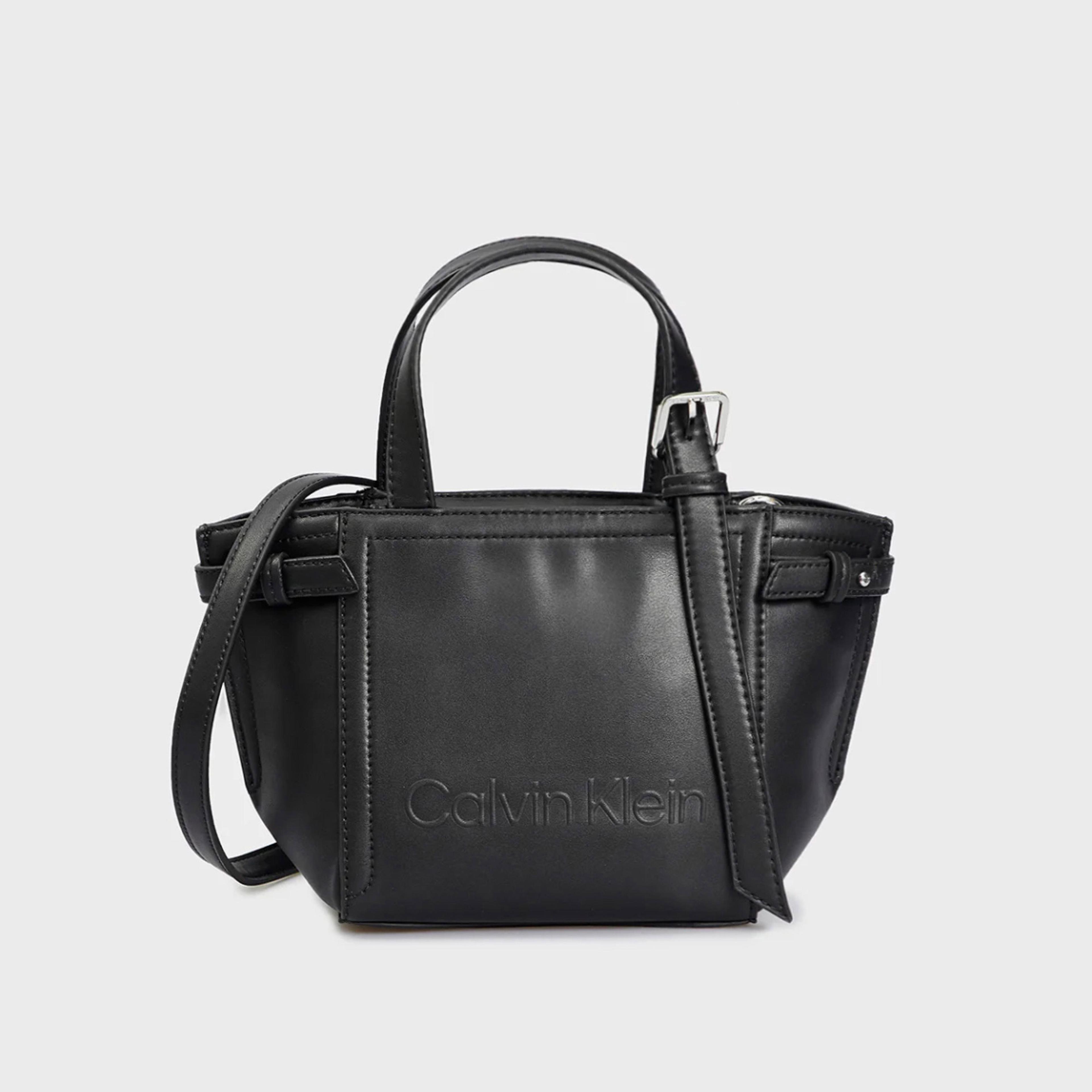 Calvin Klein Minimal Hardware Mini Tote Kadın Siyah Omuz Çantası