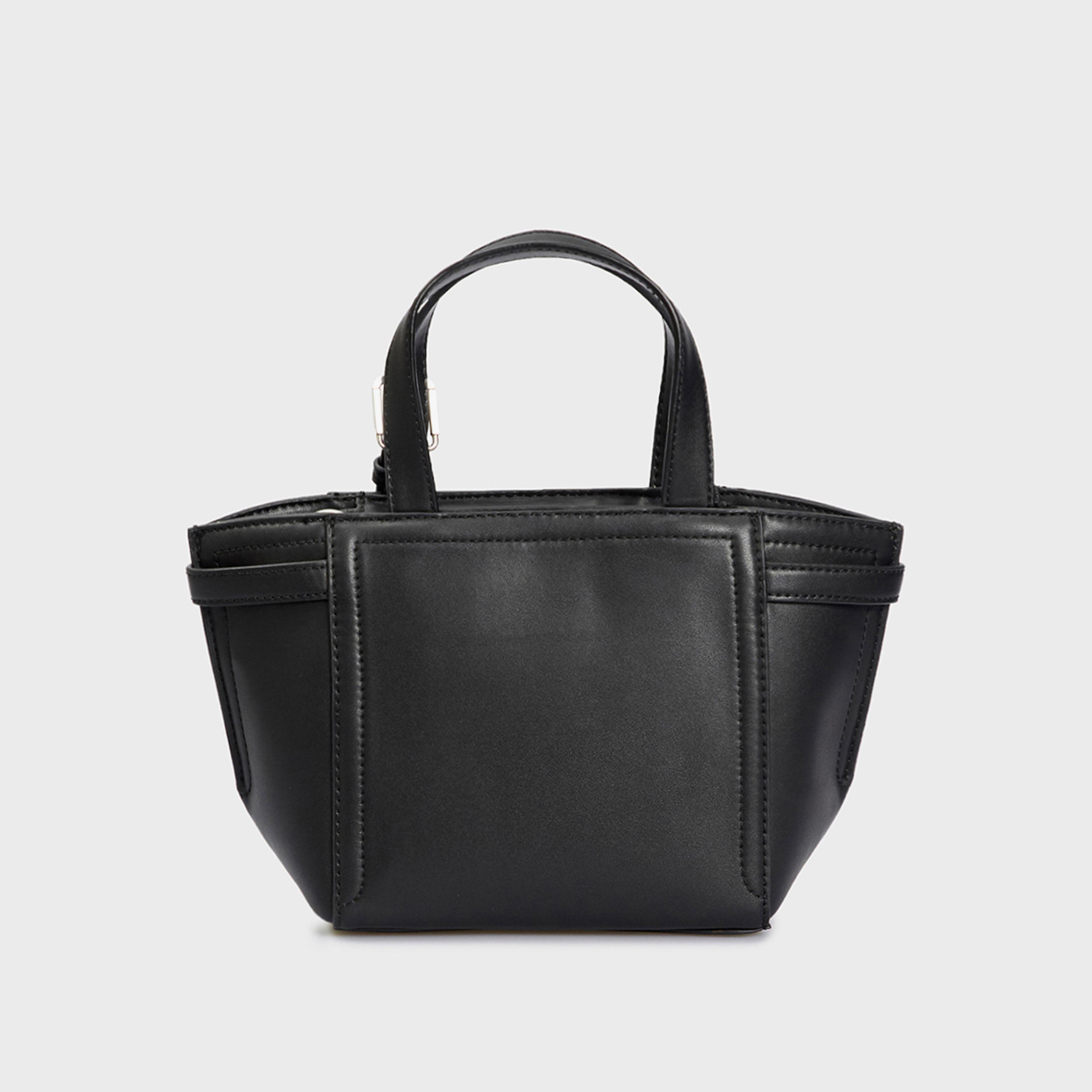 Calvin Klein Minimal Hardware Mini Tote Kadın Siyah Omuz Çantası