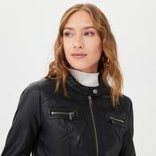Only Onlbandit Faux Deri Biker Kadın Siyah Ceket