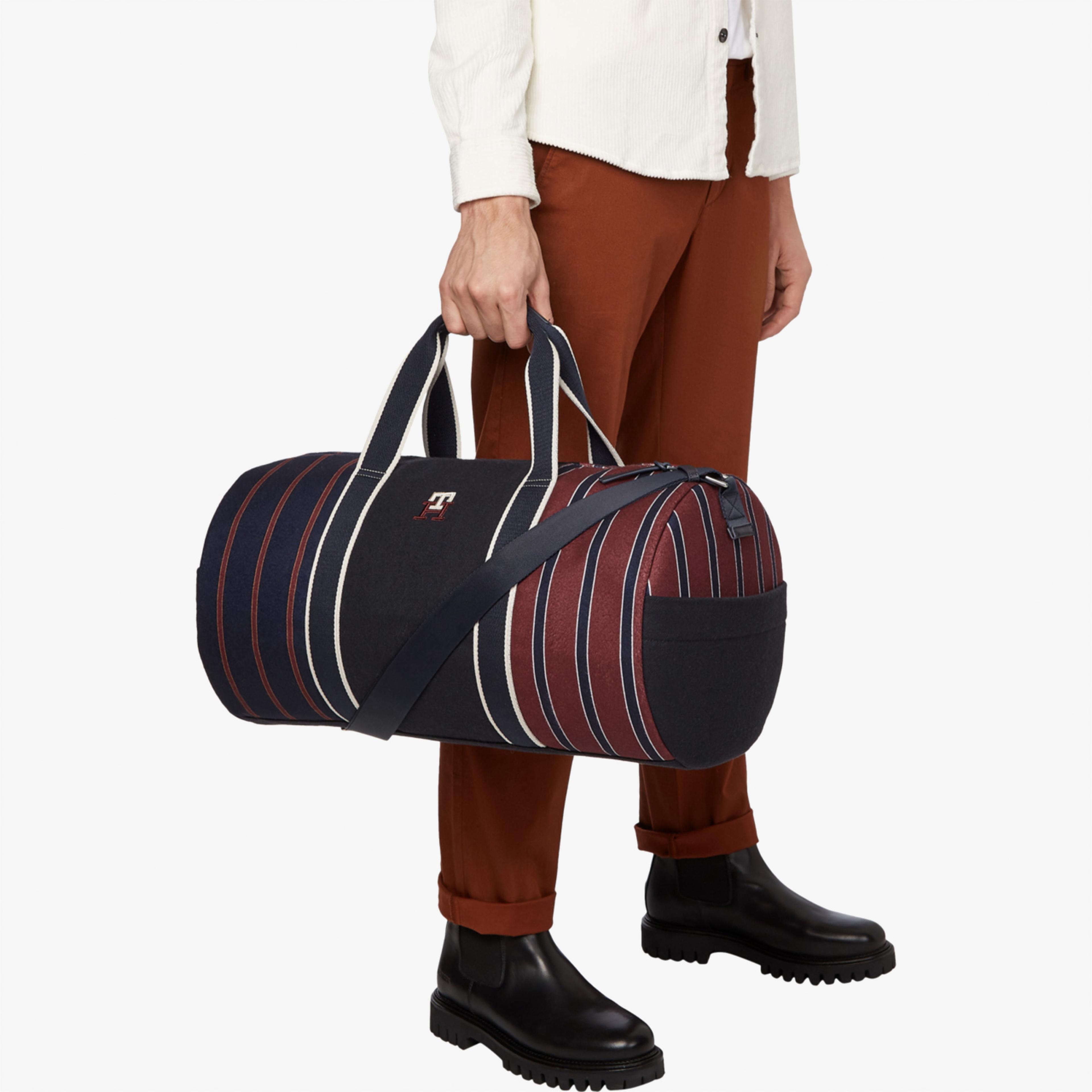 Tommy Hilfiger New Prep Barrel Bag Stripe Erkek Kırmızı Omuz Çantası