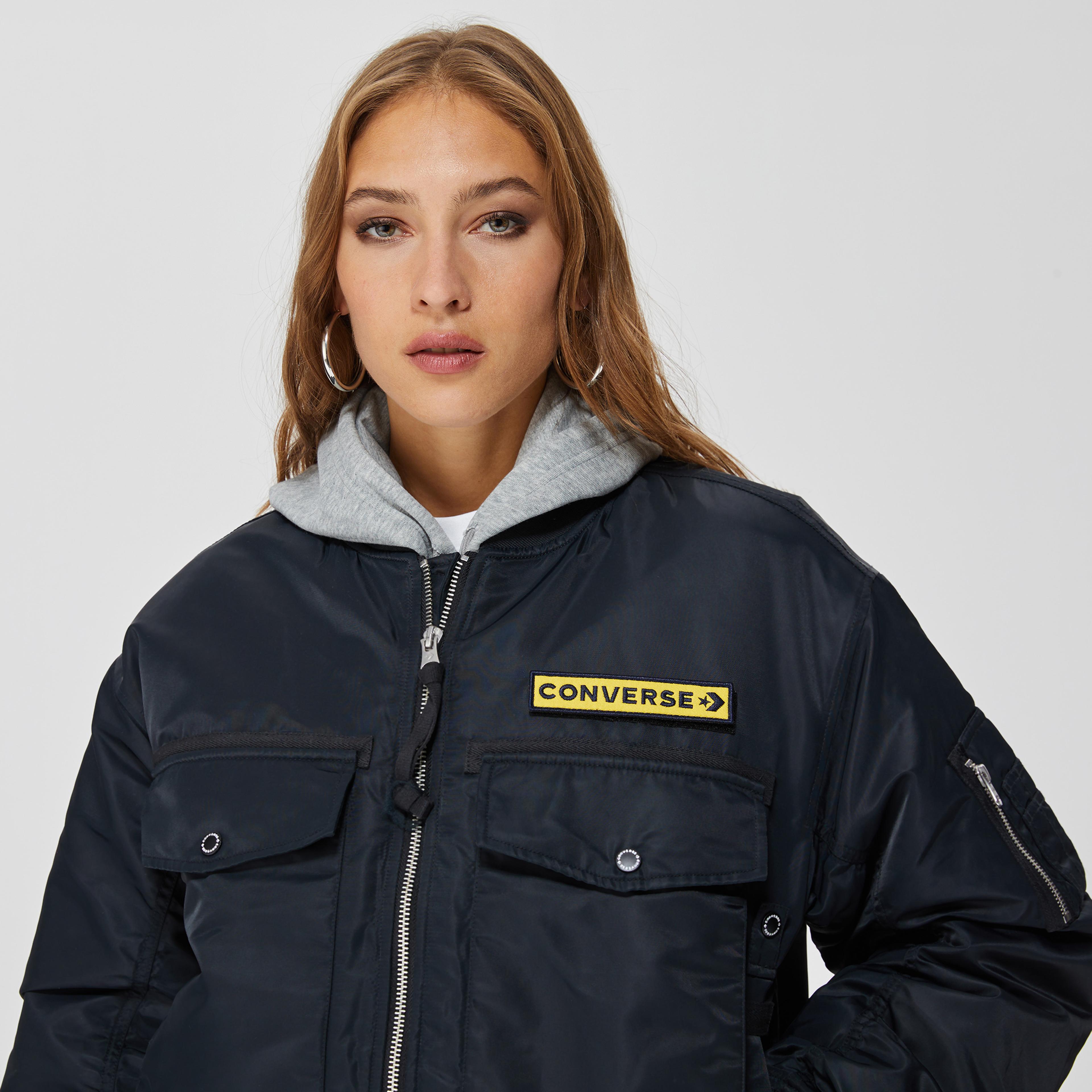 Converse Military Pack Ma-1 Bomber Unisex Siyah Ceket