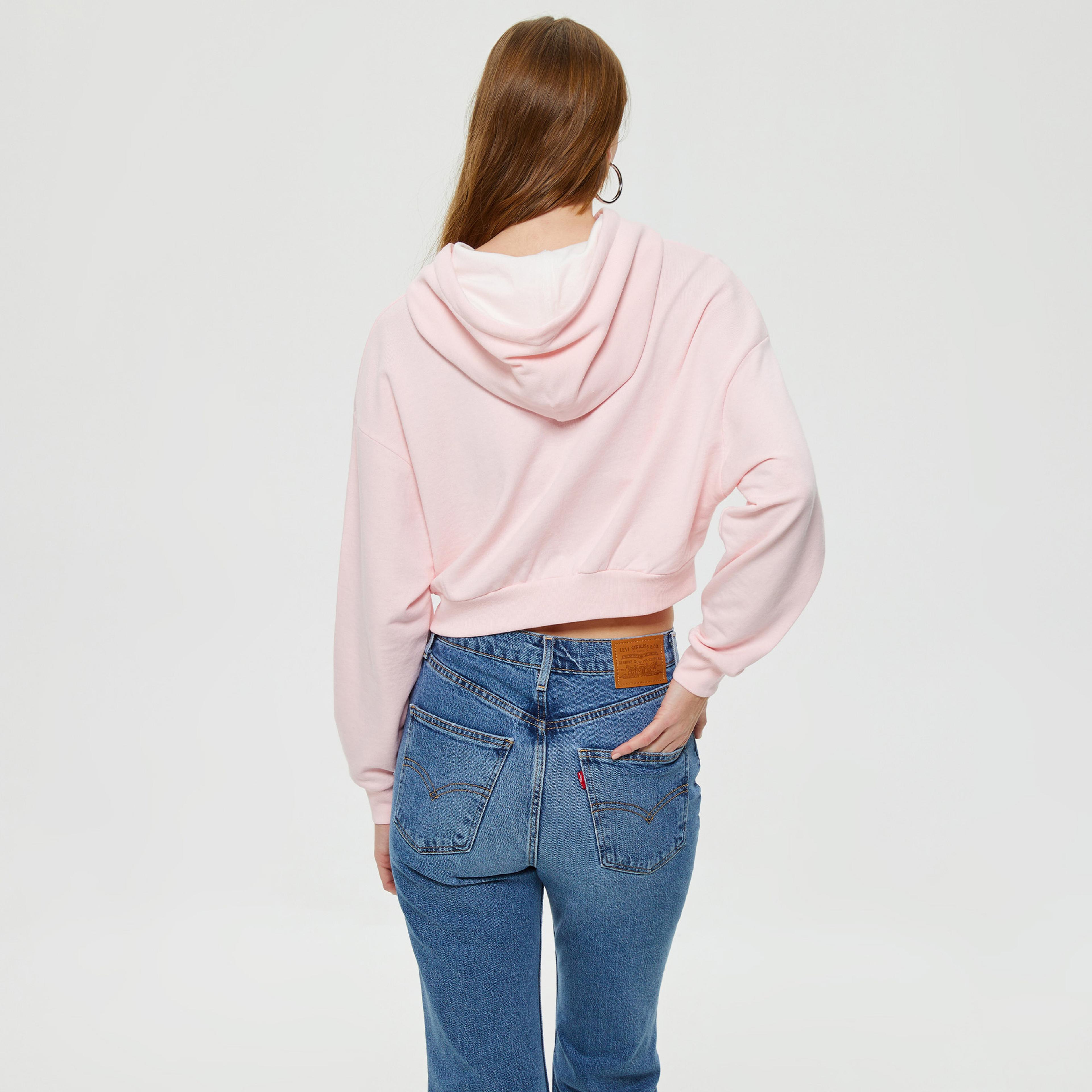 Levi's Graphic Laundry Youth Box Kadın Pembe Hoodie Sweatshirt