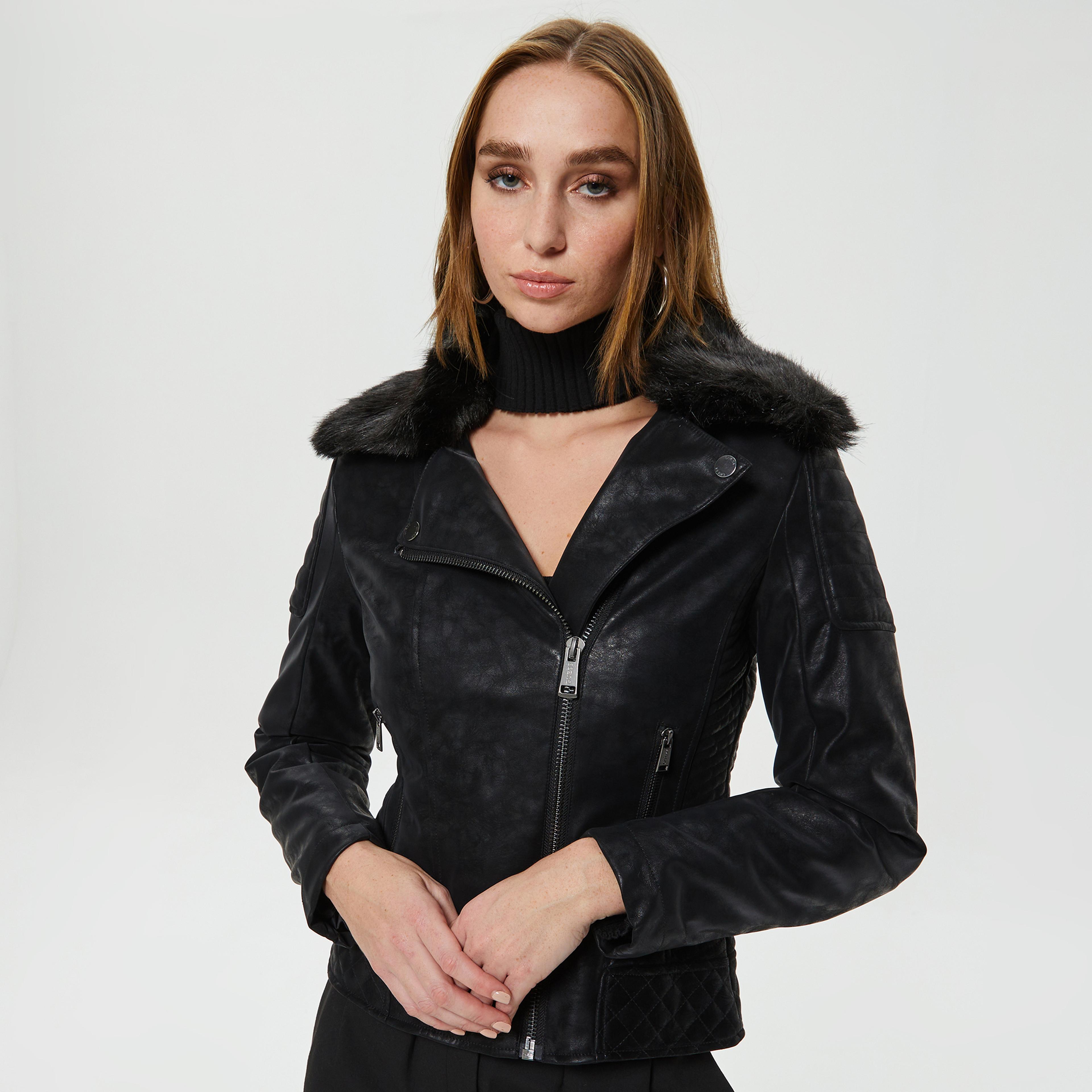 Guess Olivia Kadın Siyah Ceket