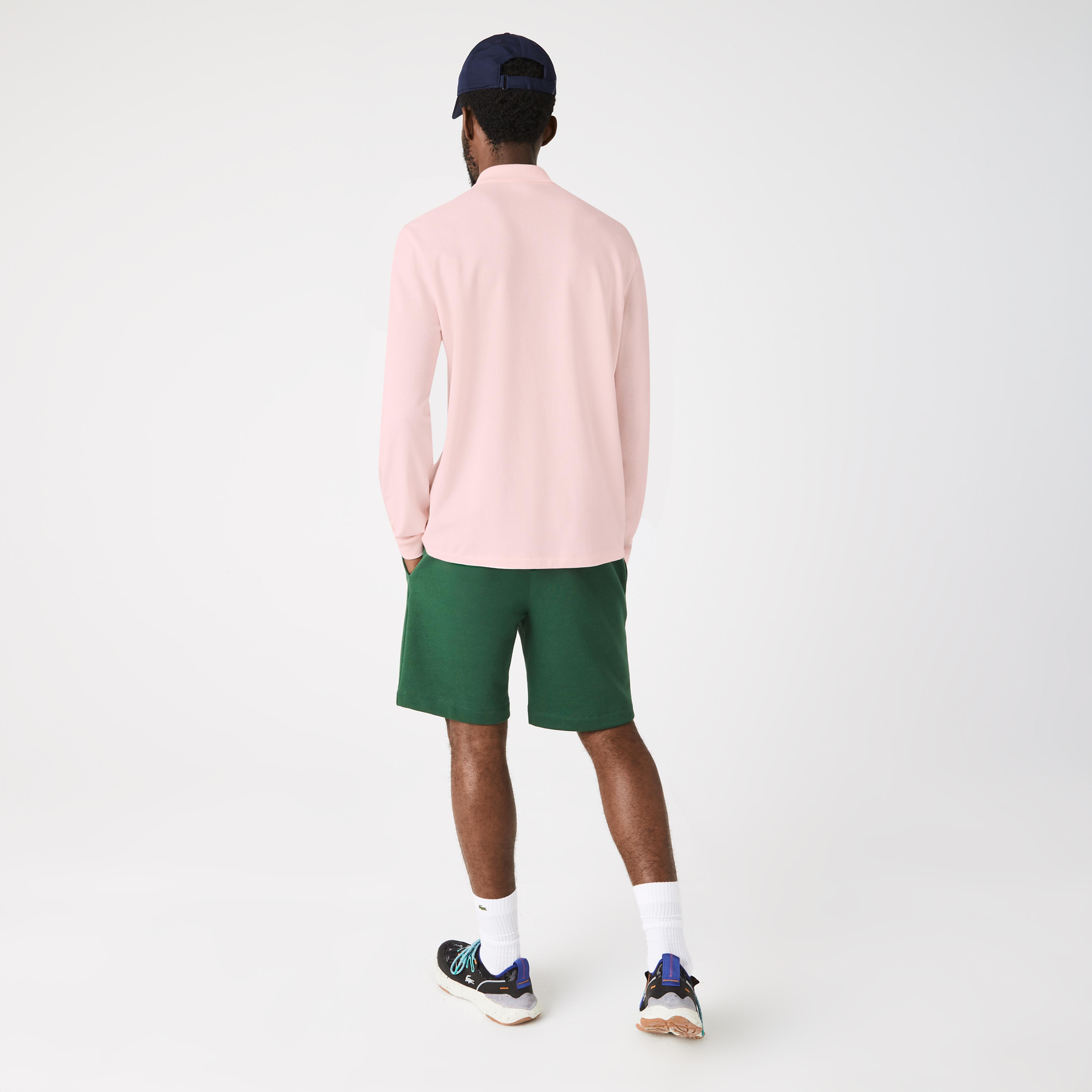 Lacoste Erkek Classic Fit Uzun Kollu Pembe Polo