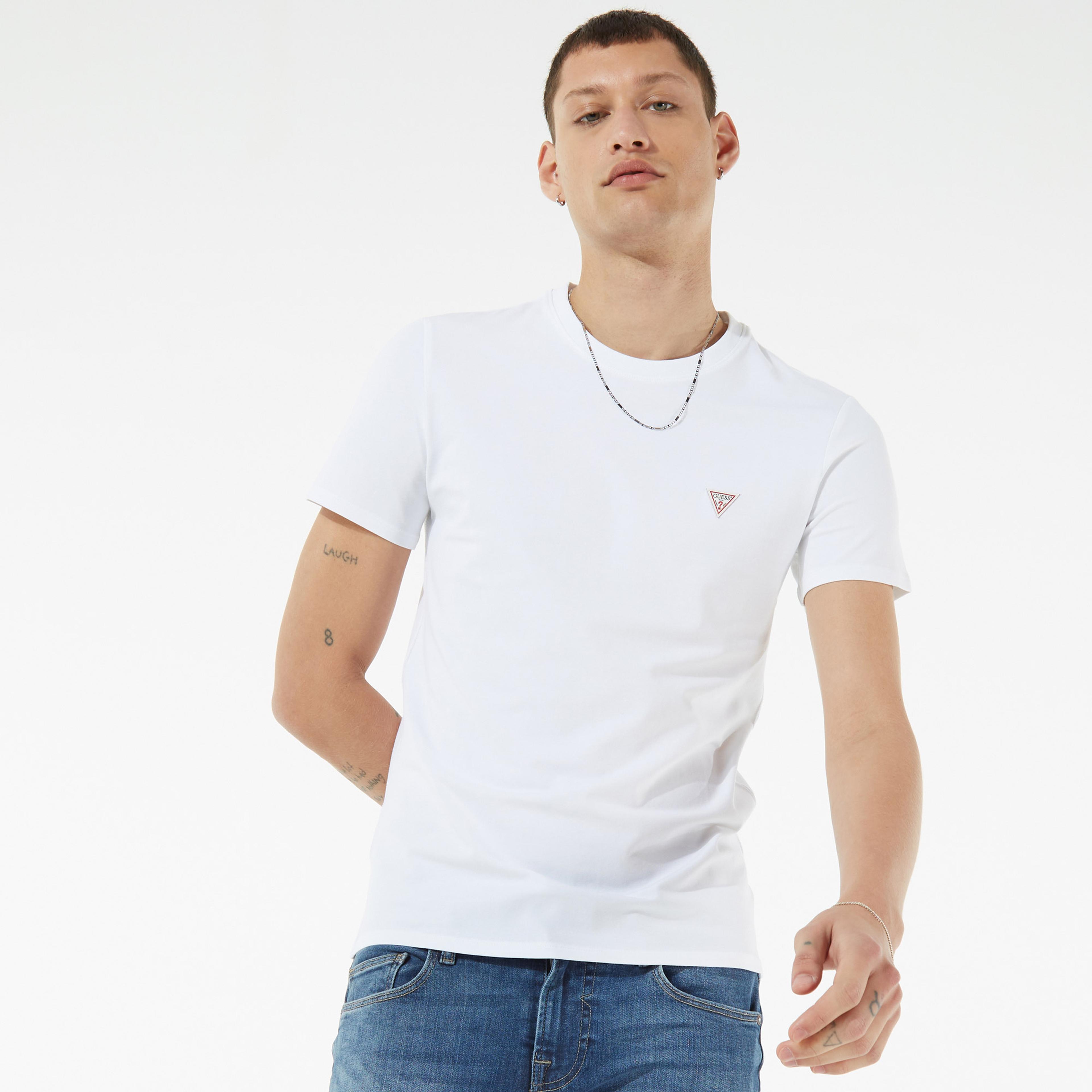 Guess Core Erkek Beyaz T-Shirt