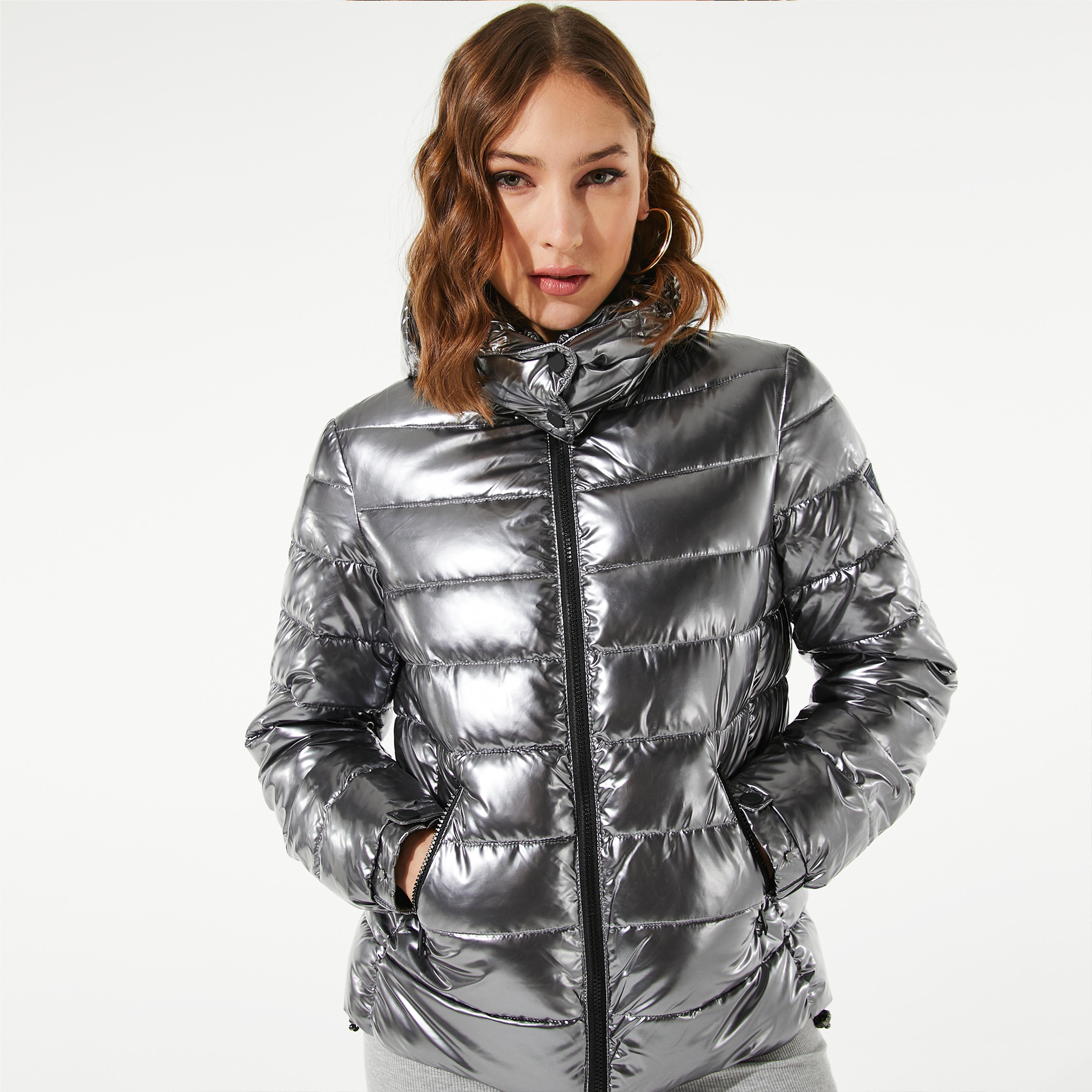 Guess Fiorenza Kadın Gümüş Ceket