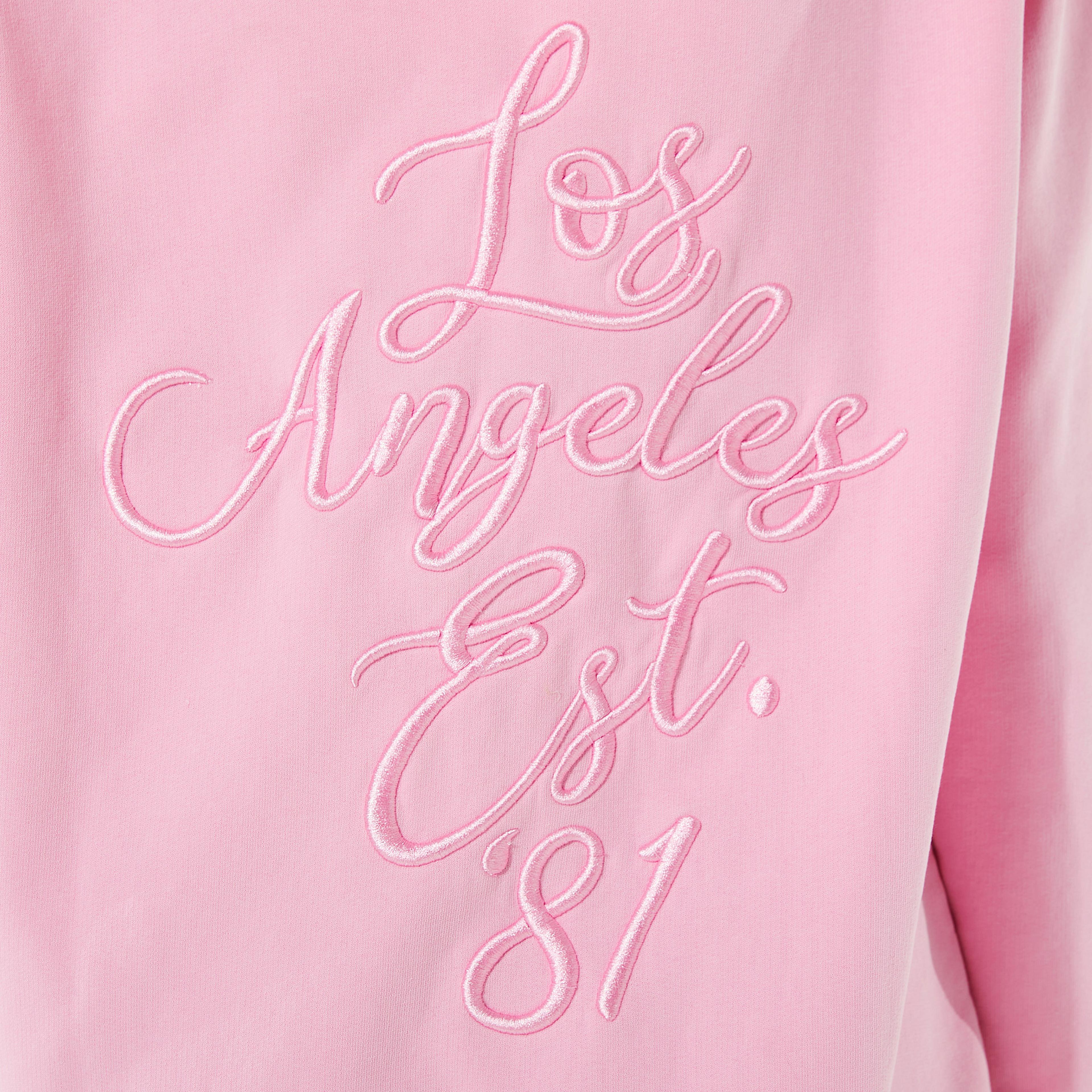Guess Sandrine Over Kadın Pembe Sweatshirt