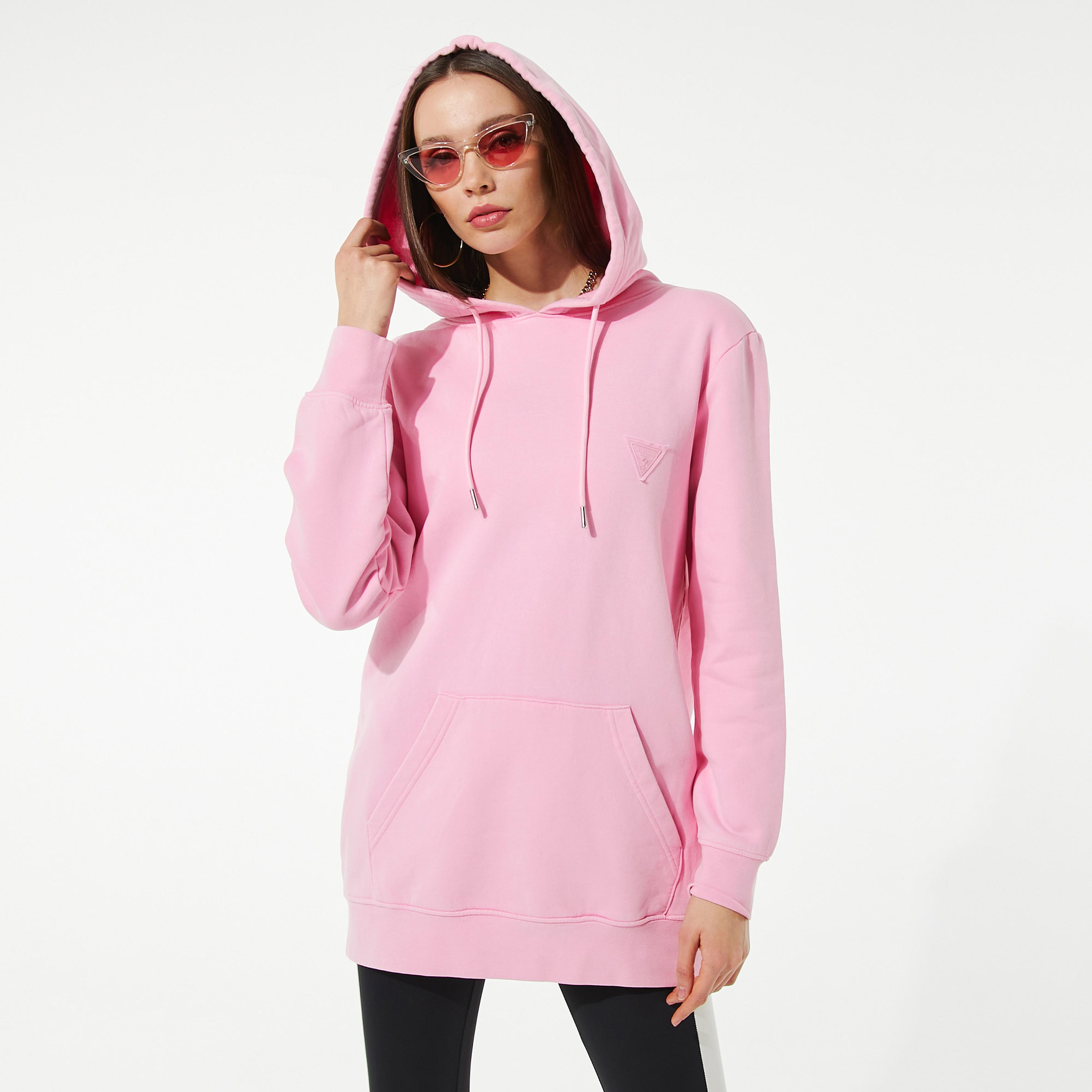 Guess Sandrine Over Kadın Pembe Sweatshirt