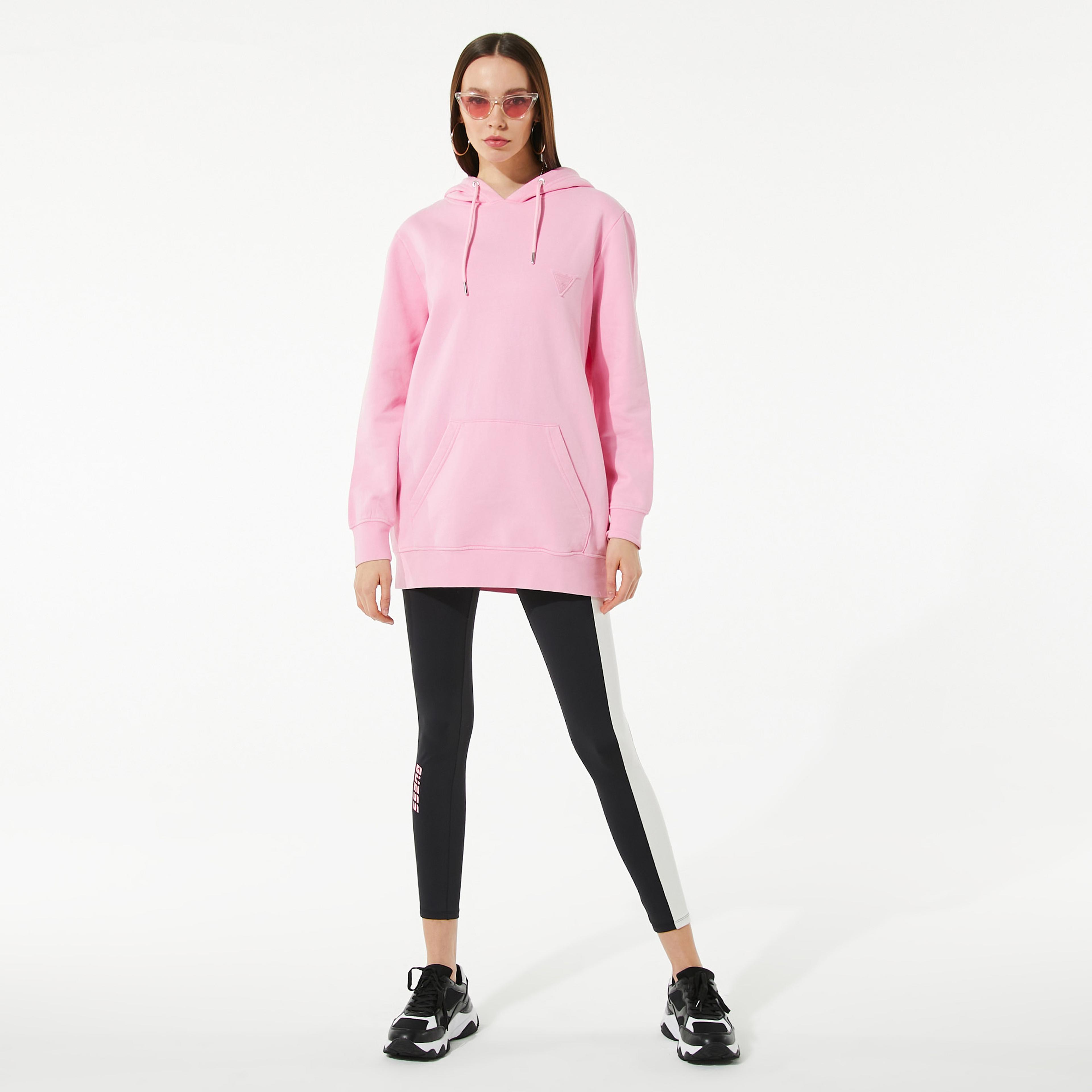 Guess Sandrine Over Kadın Pembe Sweatshirt