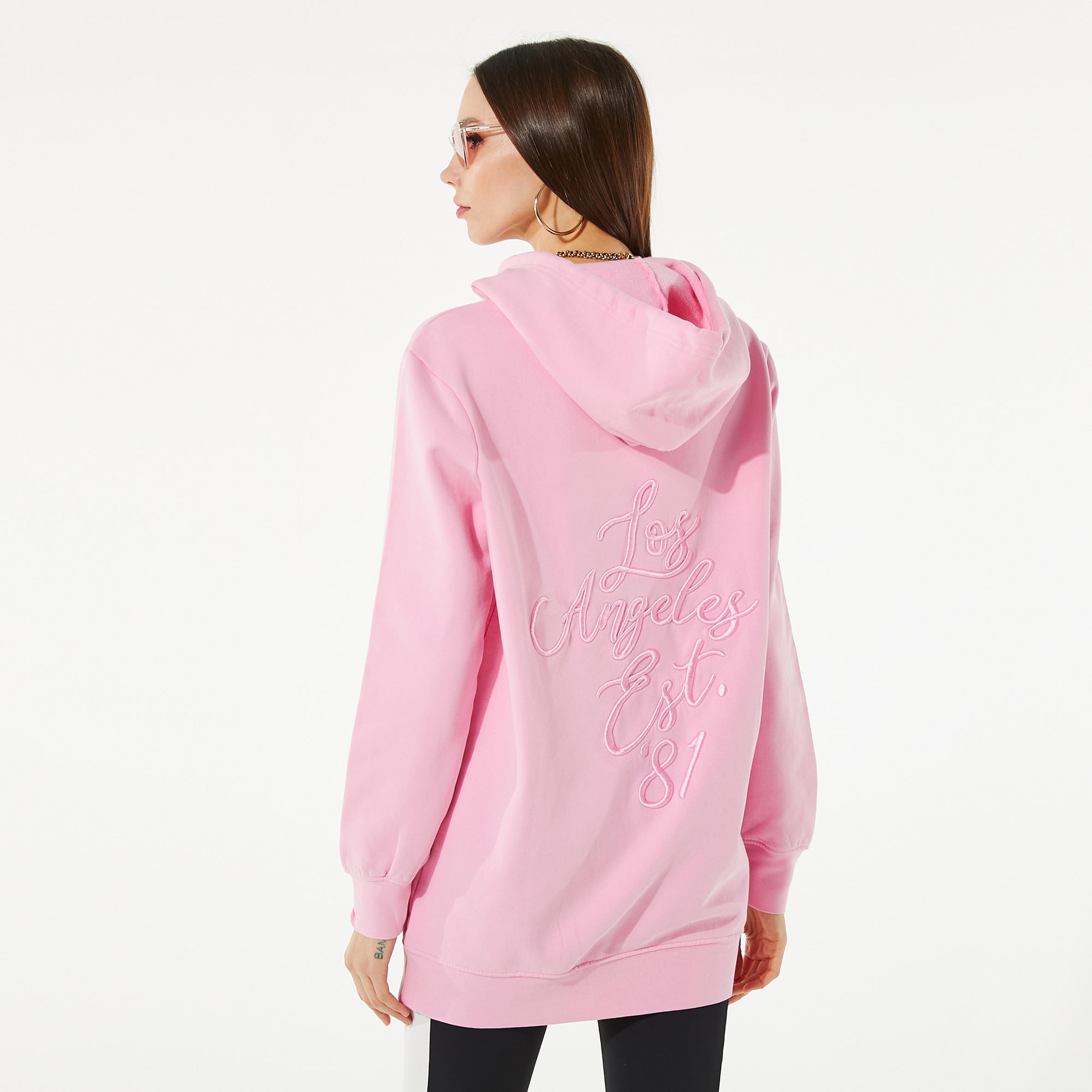 Guess Sandrine Over Kadın Pembe Sweatshirt