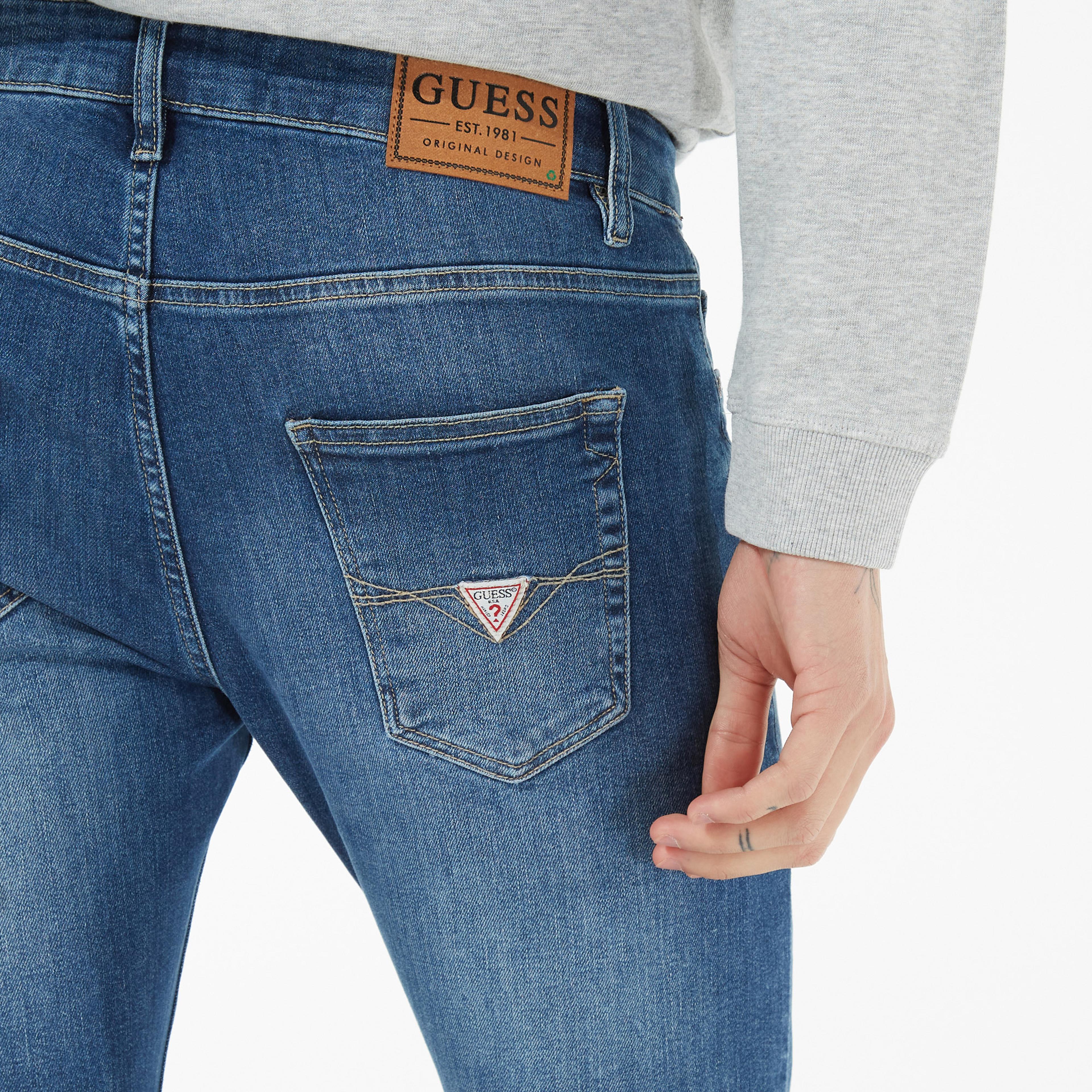 Guess Chris Erkek Mavi Jean Pantalon