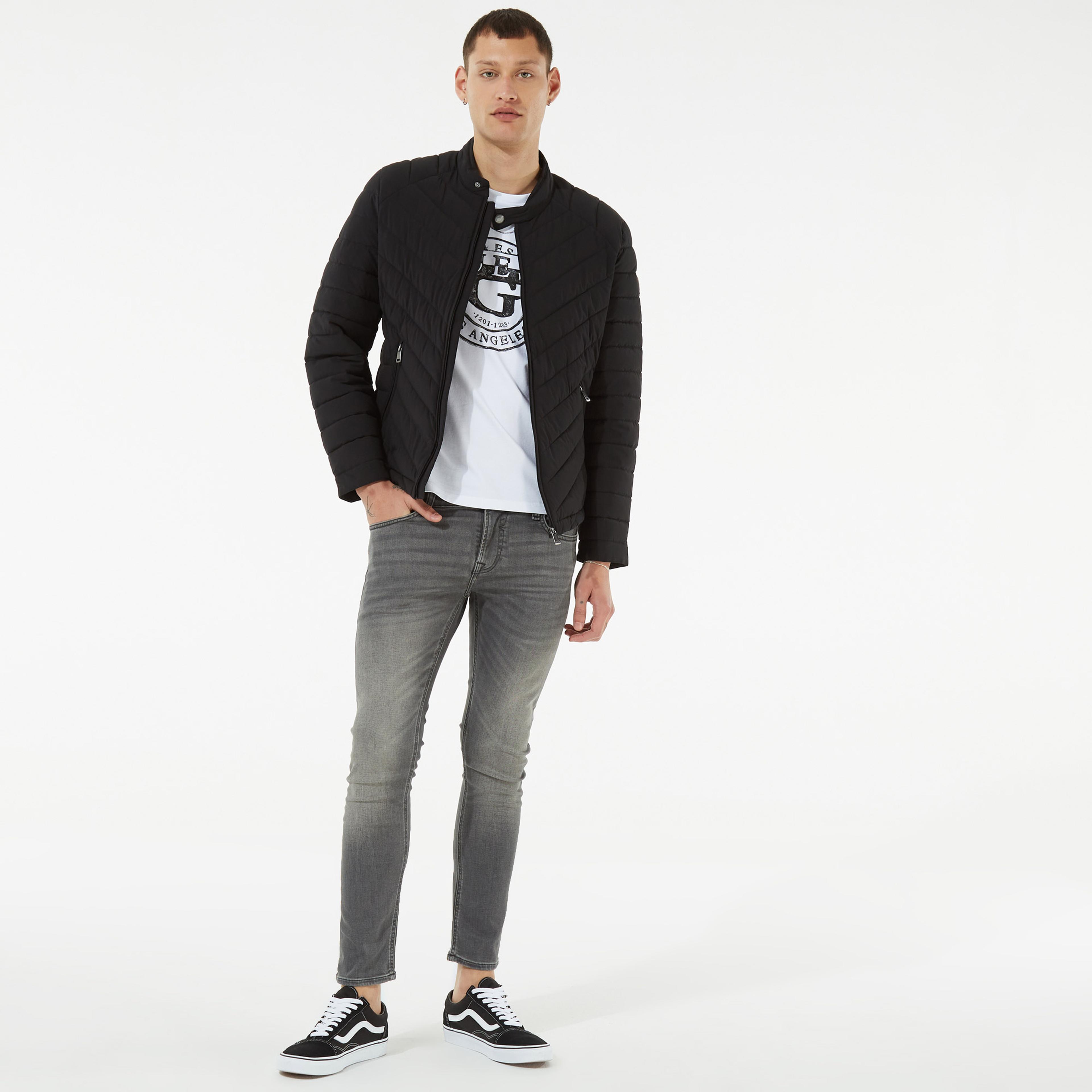 Guess Super Fitted Erkek Siyah Ceket